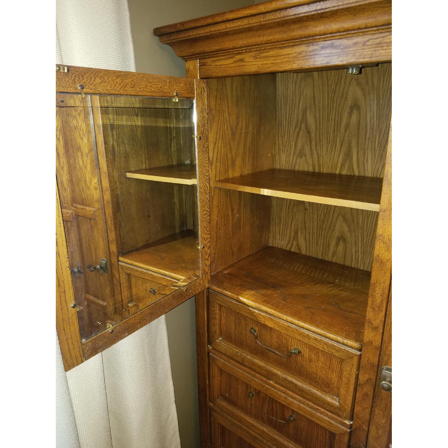 Oak Armoire + Matching Nightstand - image-4