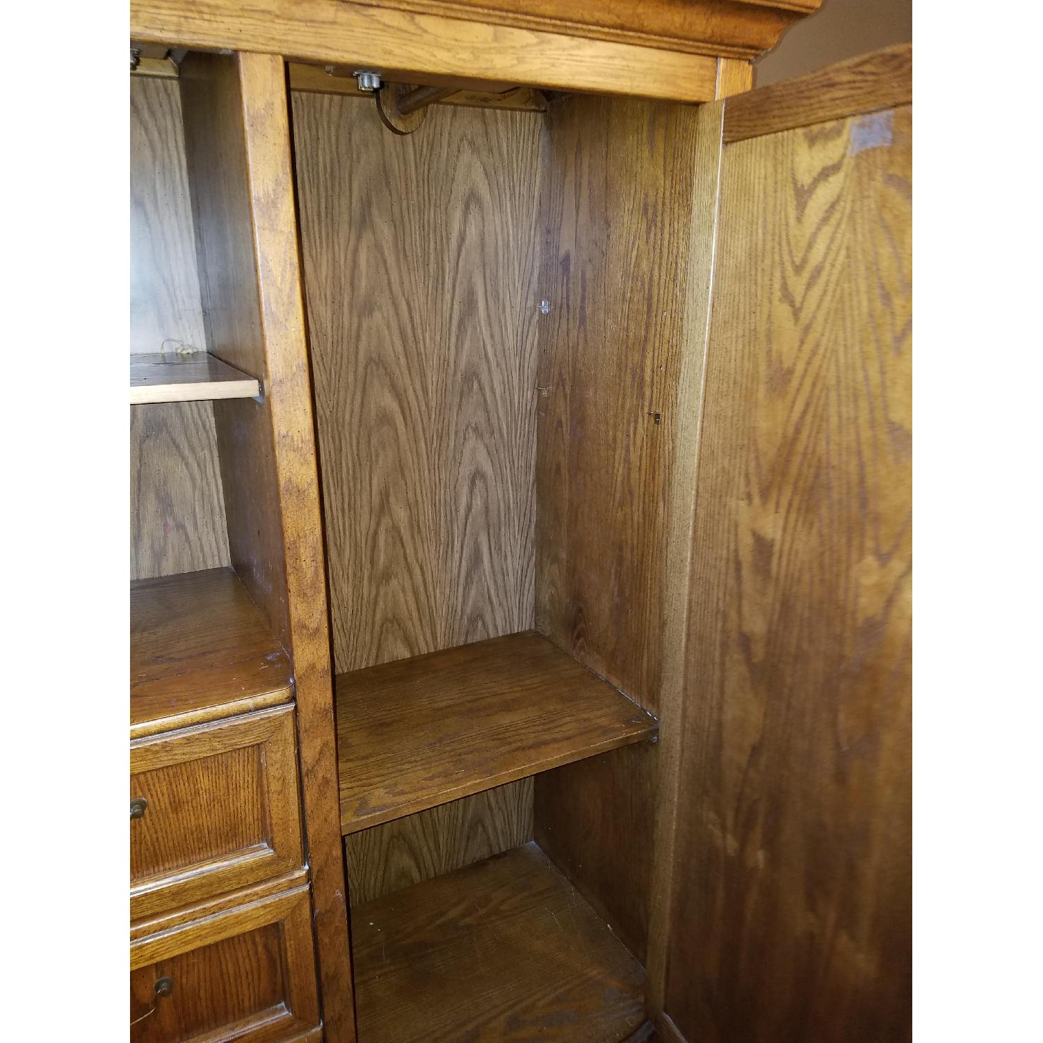 Oak Armoire + Matching Nightstand - image-5