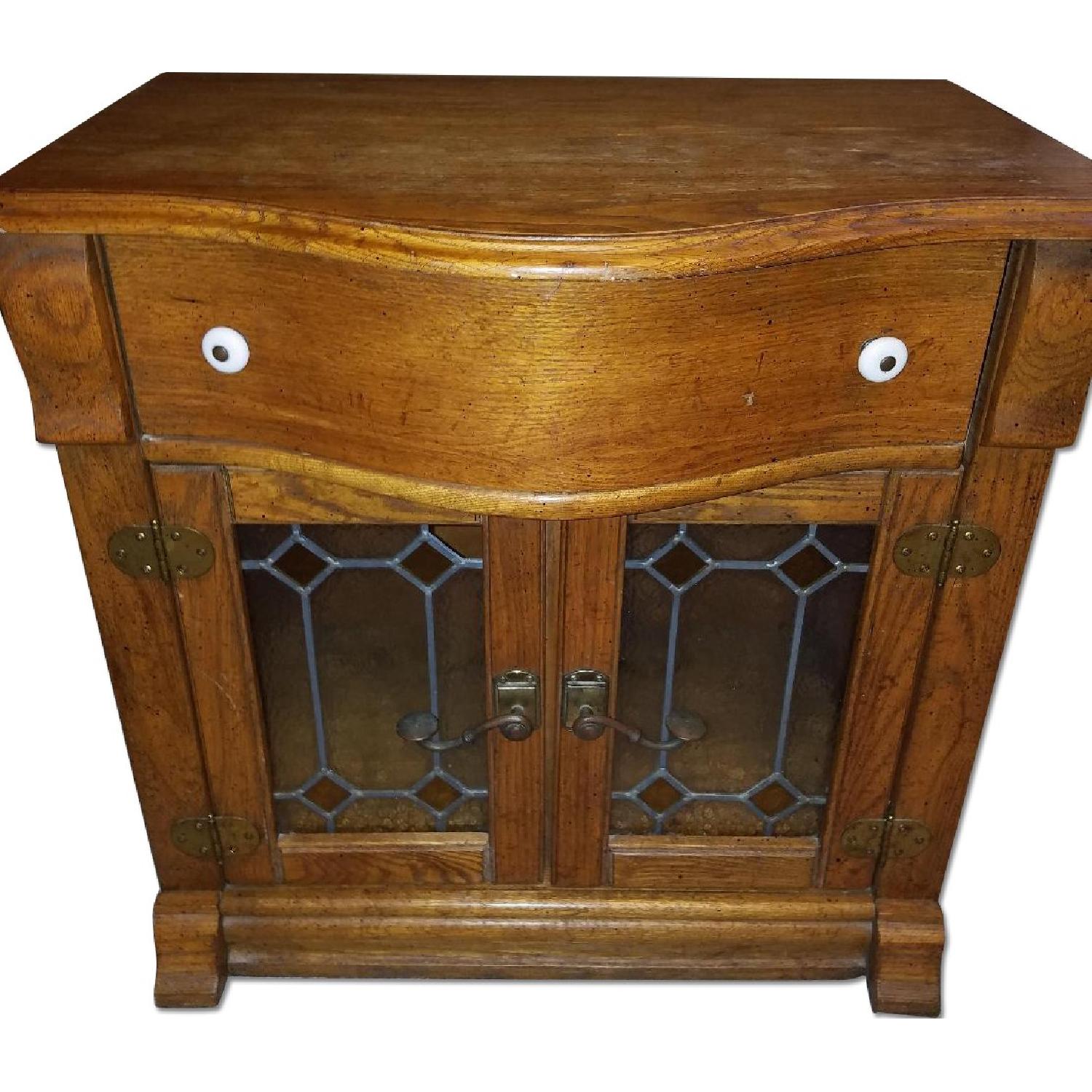 Oak Armoire + Matching Nightstand - image-6