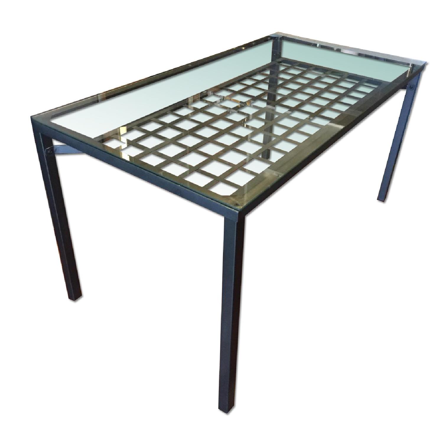 Ikea Glass & Metal Dining Table - image-0