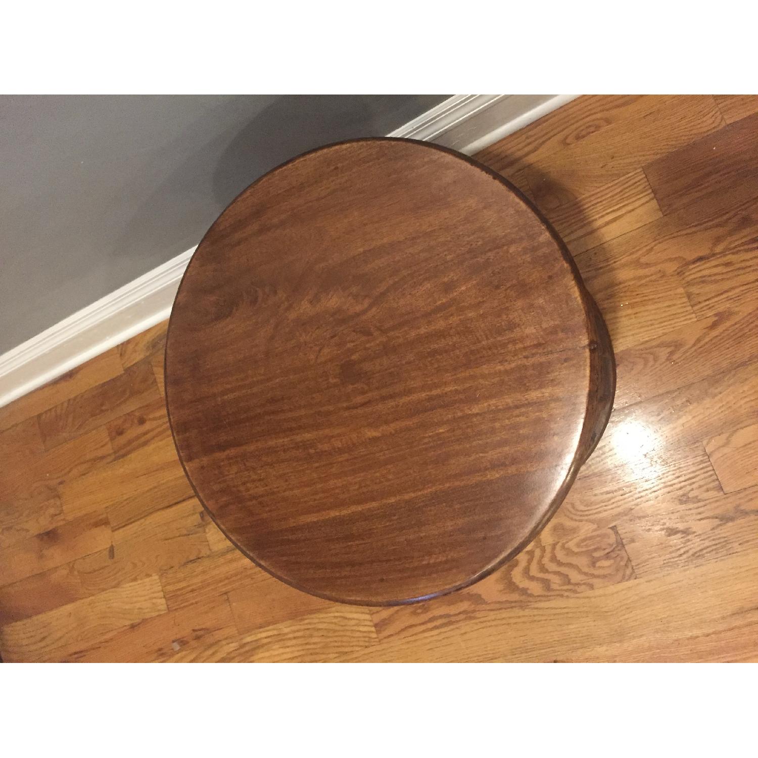 Ballard Designs Round Carved Wood Side Table - image-3