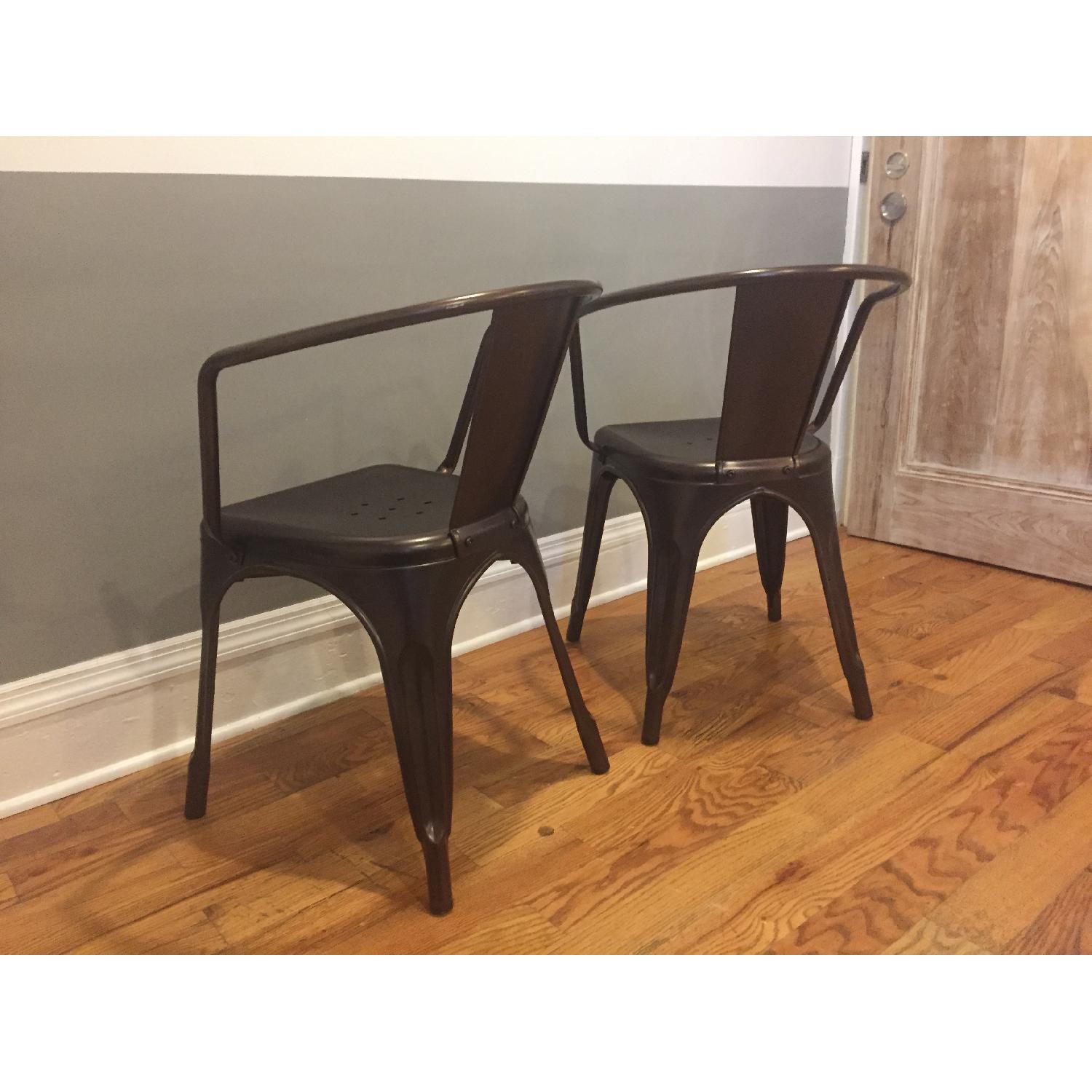 Industrial Metal Arm Chairs - image-3