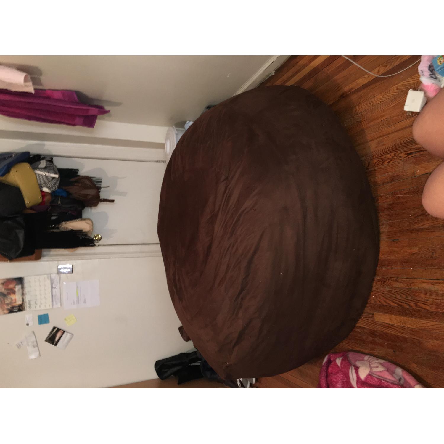 Brown Suede Bean Bag - image-2