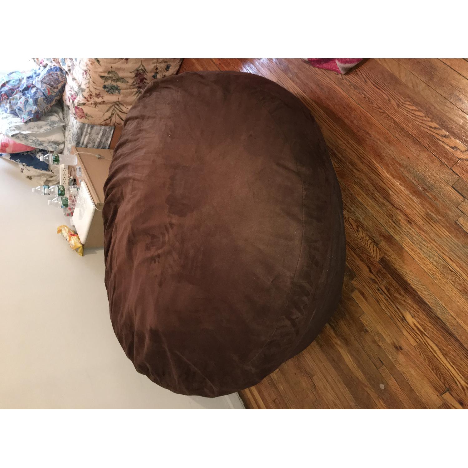 Brown Suede Bean Bag - image-3