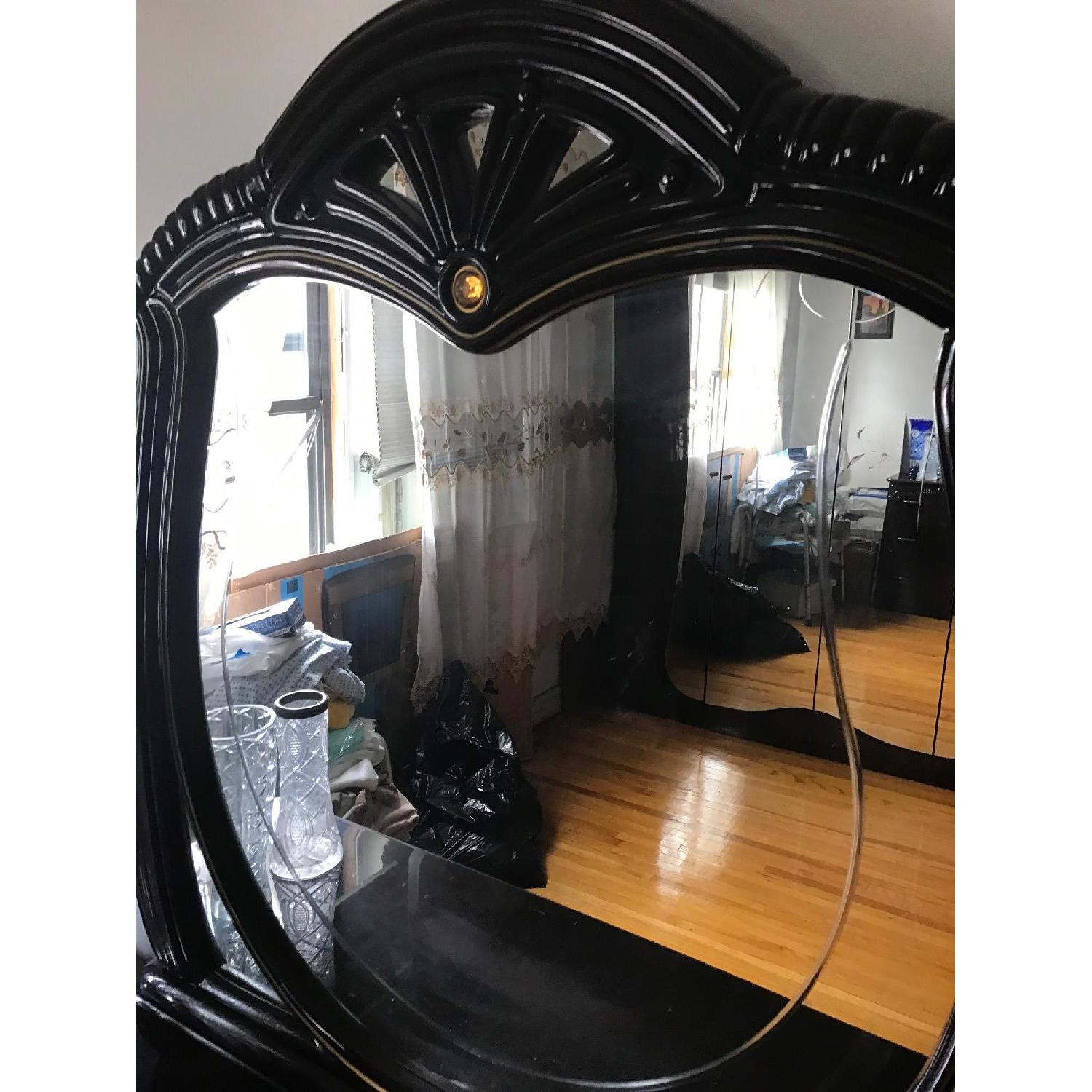 Vintage 6 Drawer Dresser w/ Large Mirror in Glossy Finish - image-4