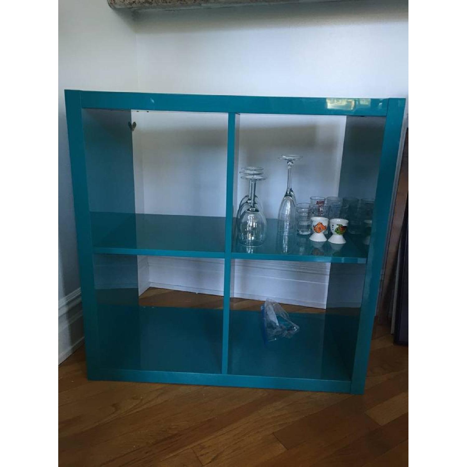 turquoise shelf unit/ shelves AptDeco