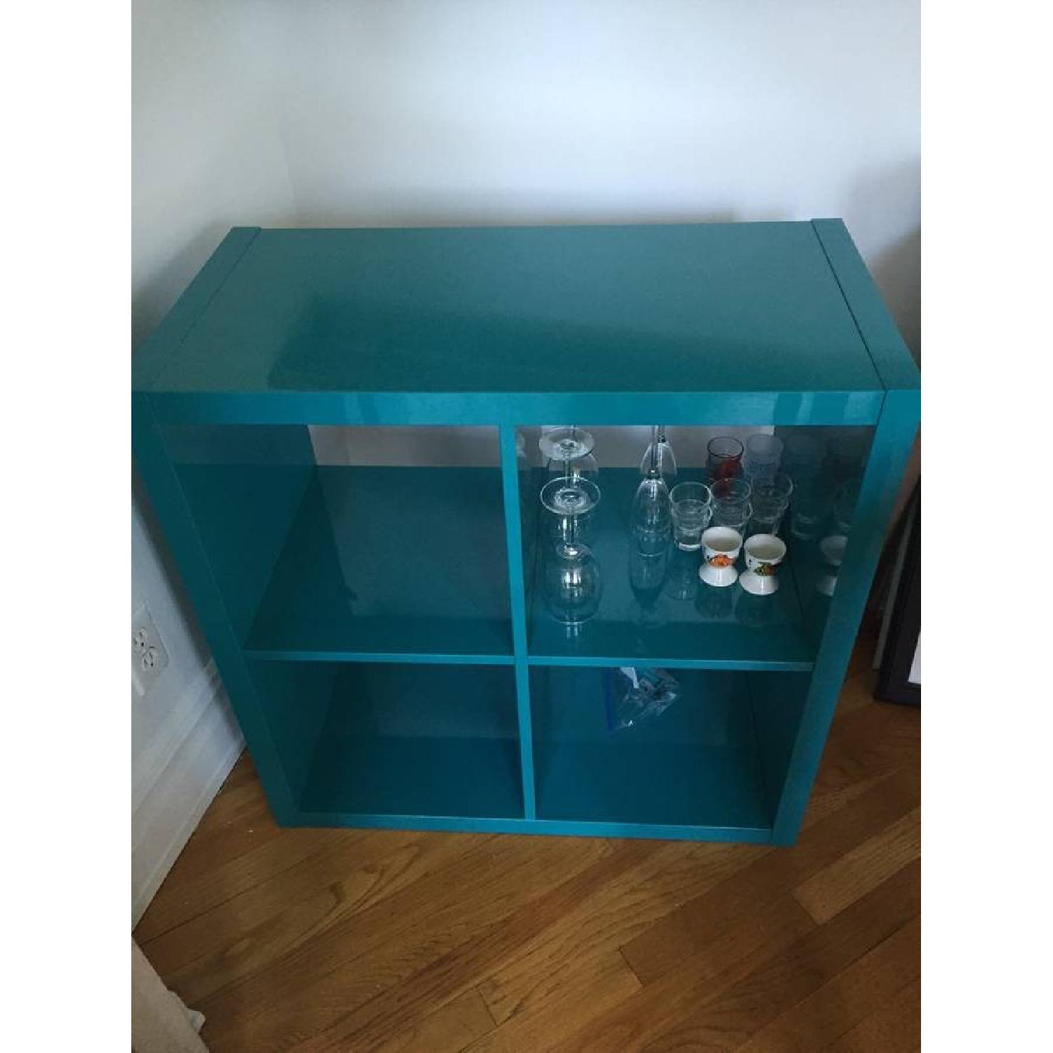 turquoise shelf unit/ shelves AptDeco