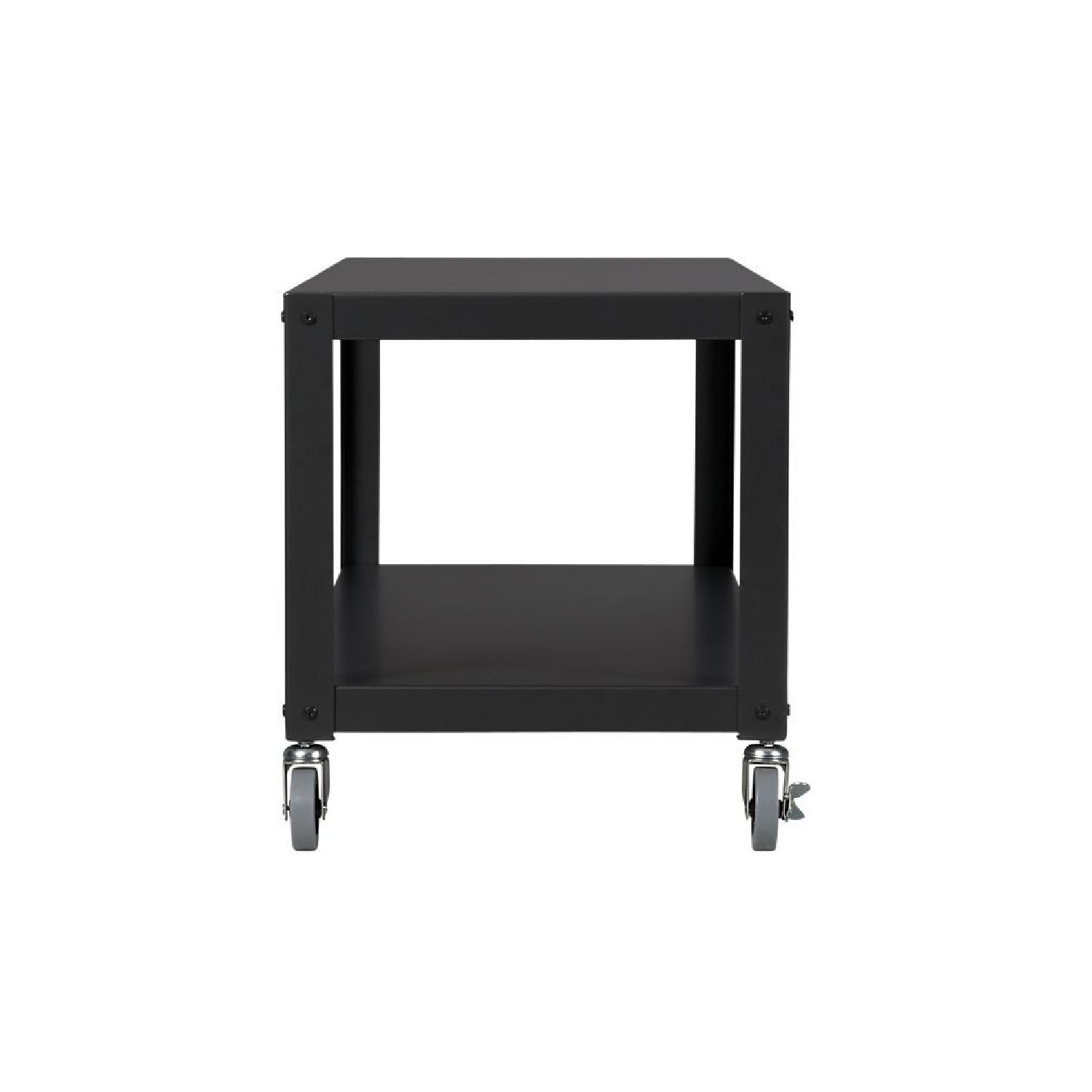 CB2 GoCart Carbon Rolling TV Stand/Coffee Table AptDeco