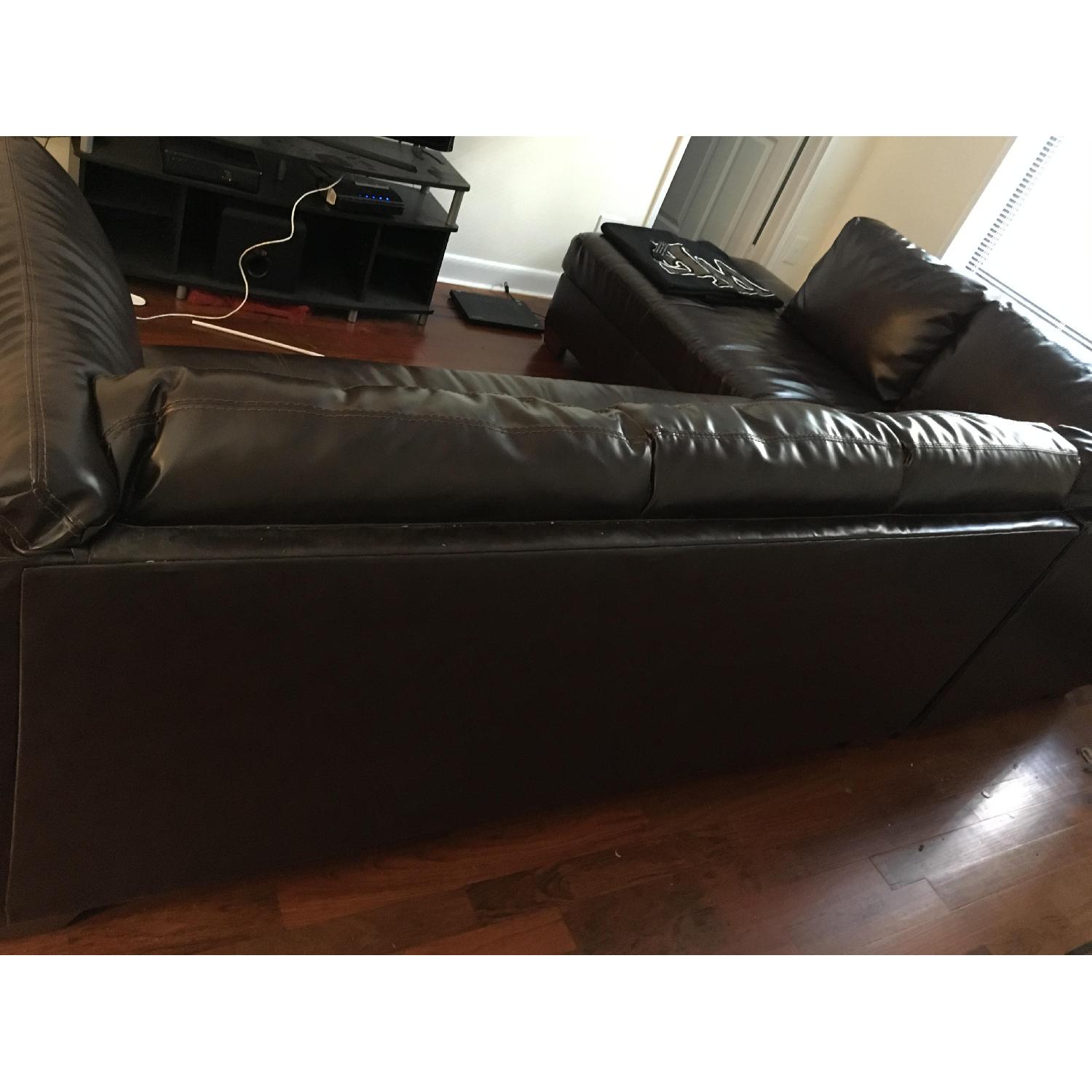 Leather Sectional Couch w/ Chaise - image-7