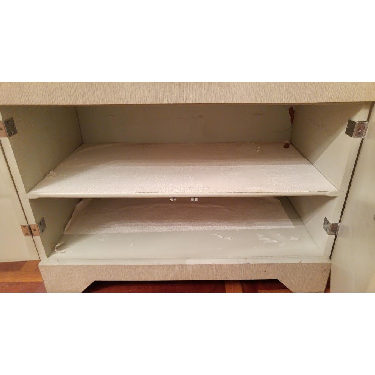 1970's Avocado Green China Cabinet w/ Sliding Glass - image-1