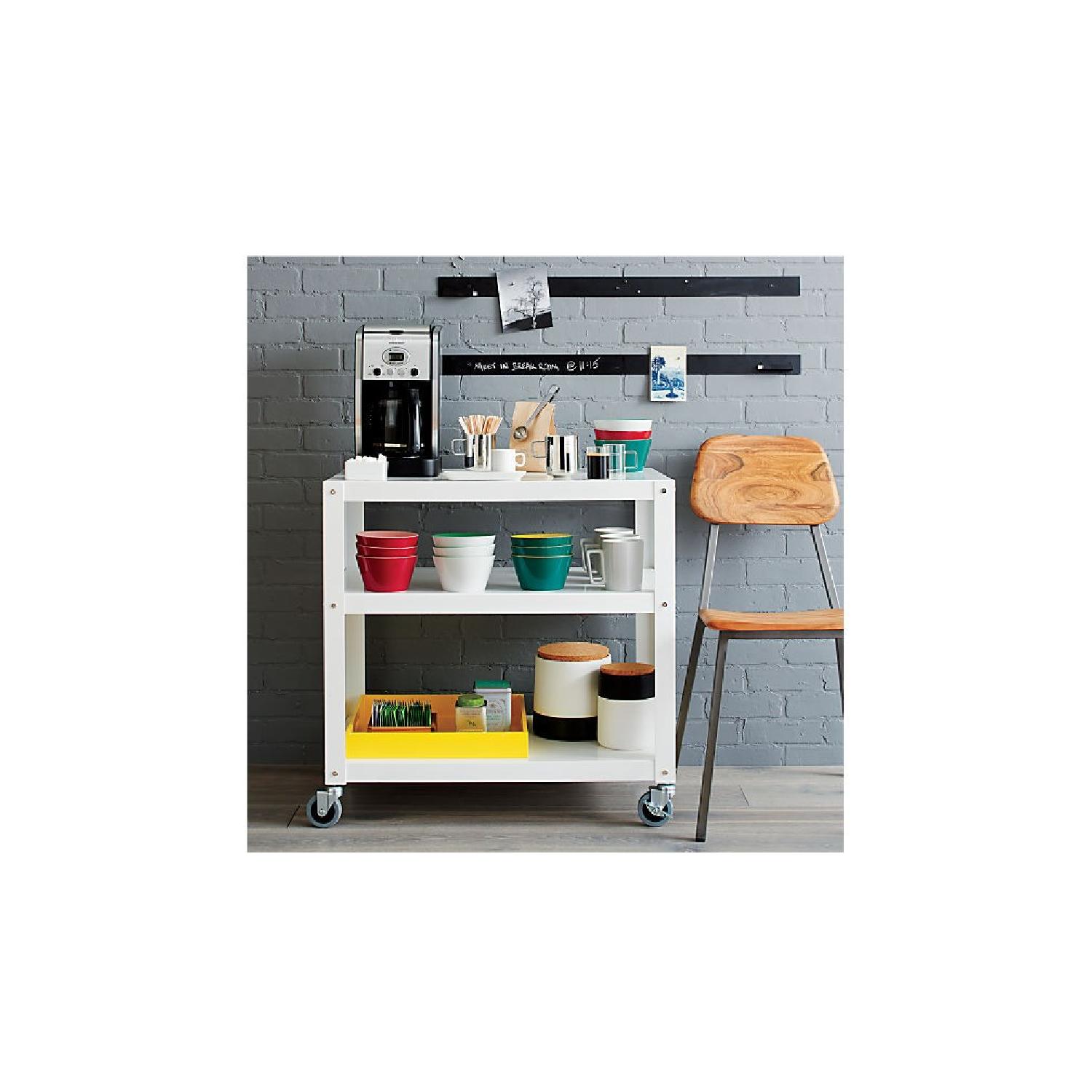 CB2 Go-Cart Rolling Cart in White - image-2