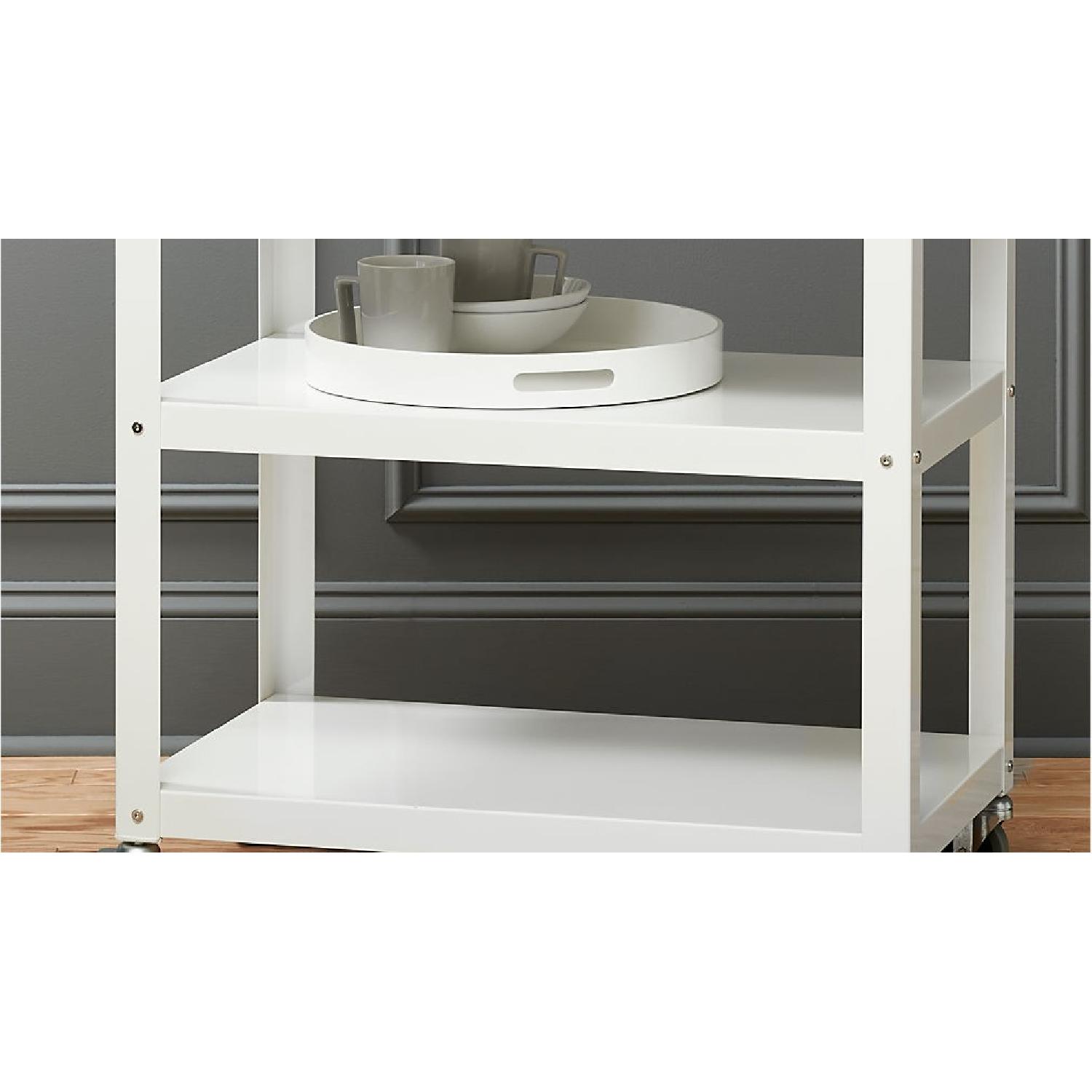 CB2 Go-Cart Rolling Cart in White - image-11