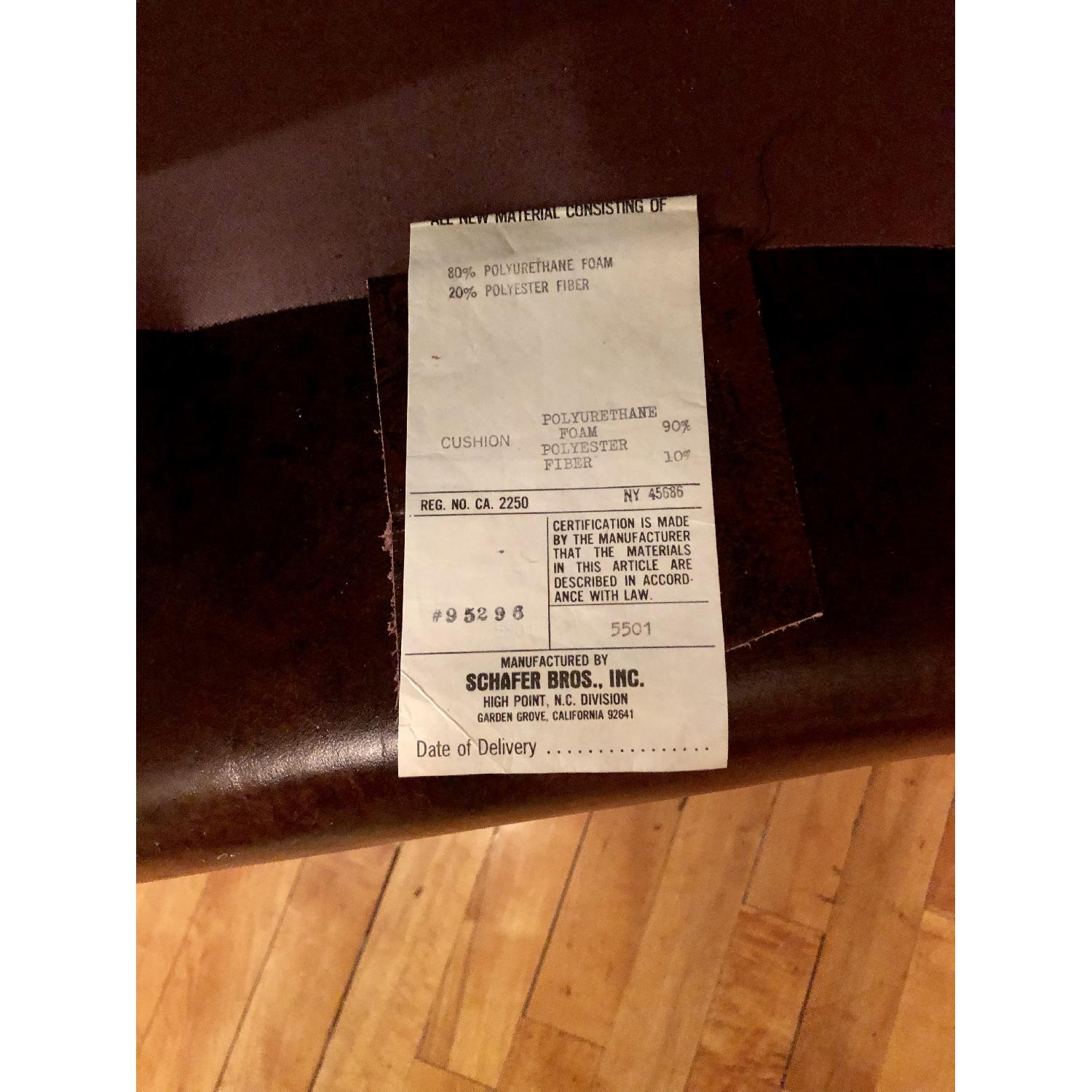 Schafer Bros Wing Back Brown Leather Chair w/ Nailhead - image-4