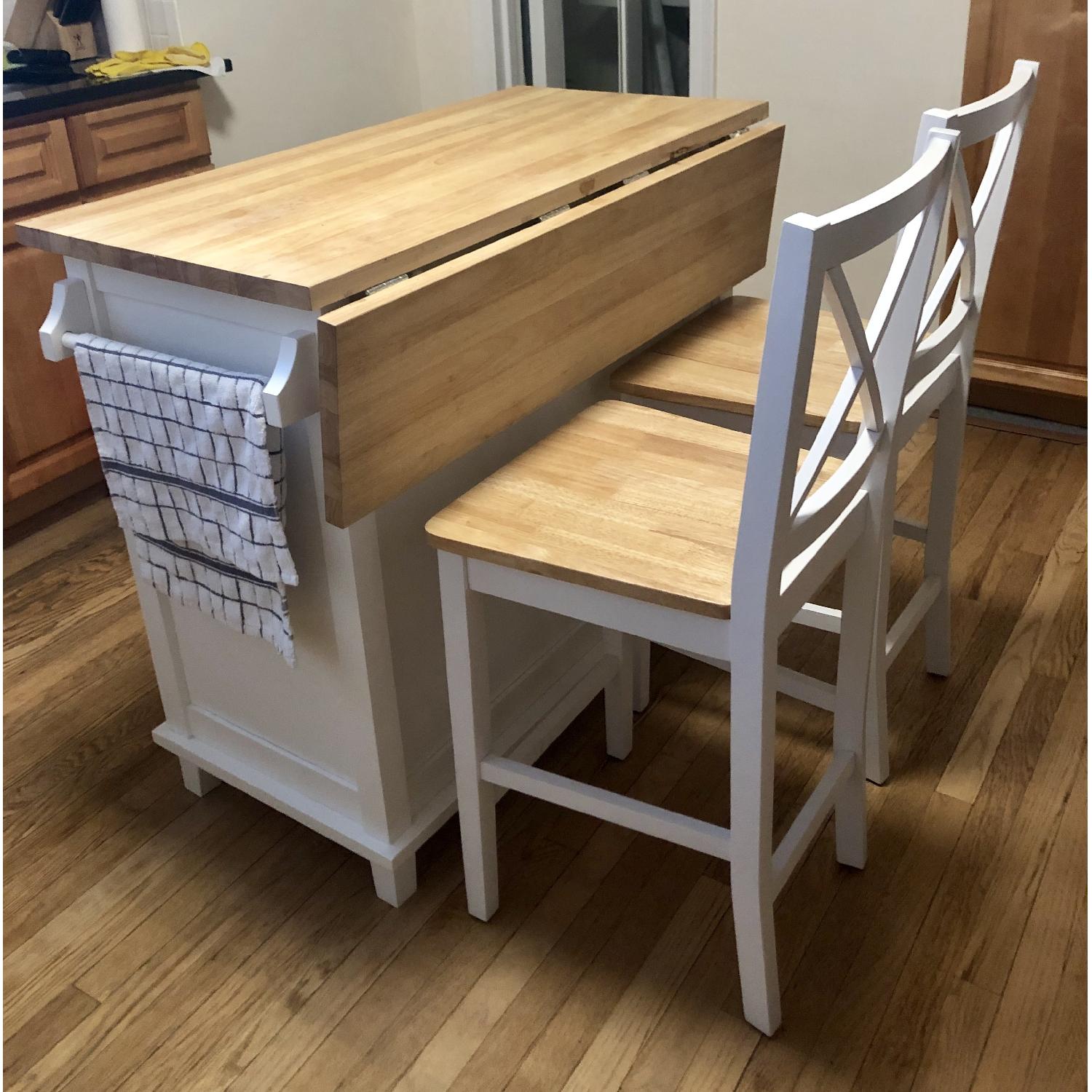 Crate & Barrel Belmont White Kitchen Island - image-6