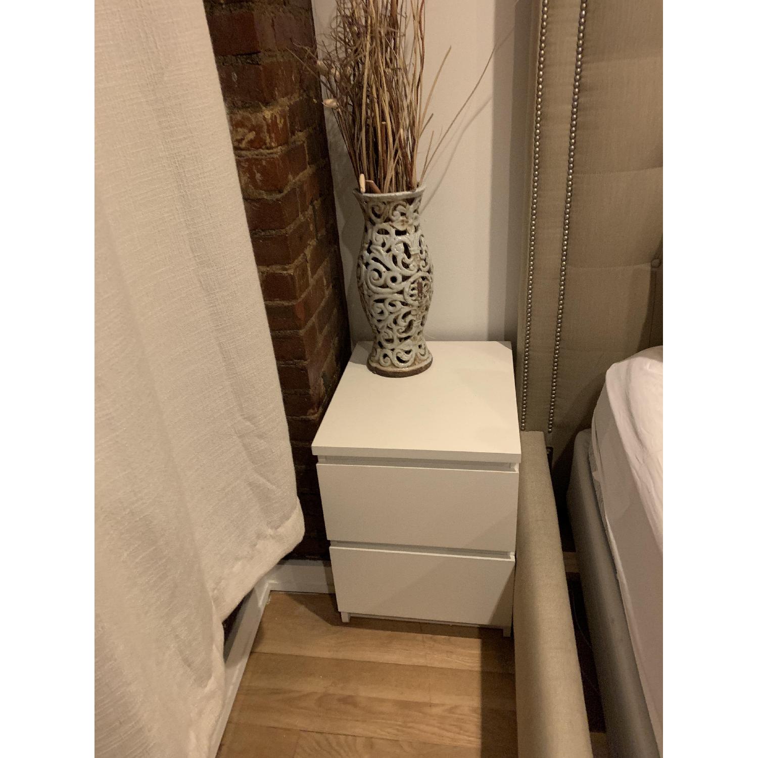 Ikea White 2-Drawer Nightstands - image-3