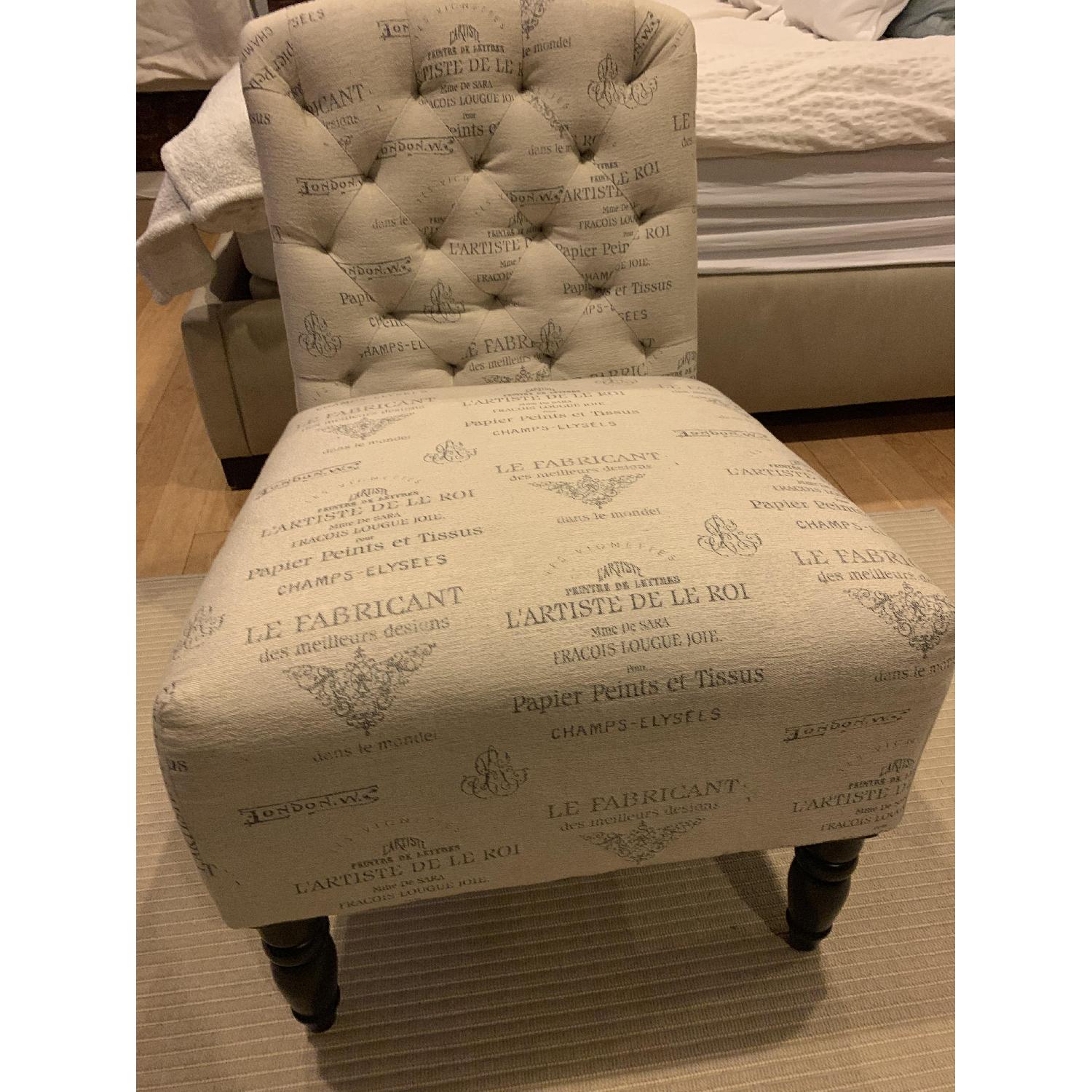 Pier 1 French Script Accent Chair - image-1