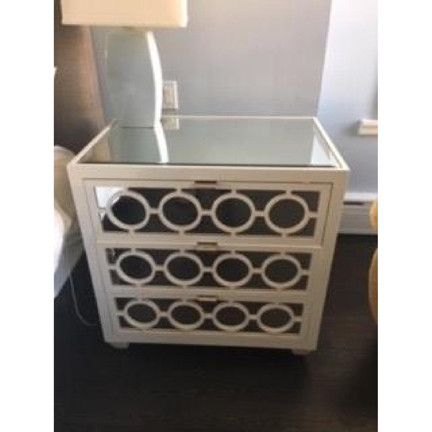 West Elm 3Drawer Mirrored Nightstand AptDeco