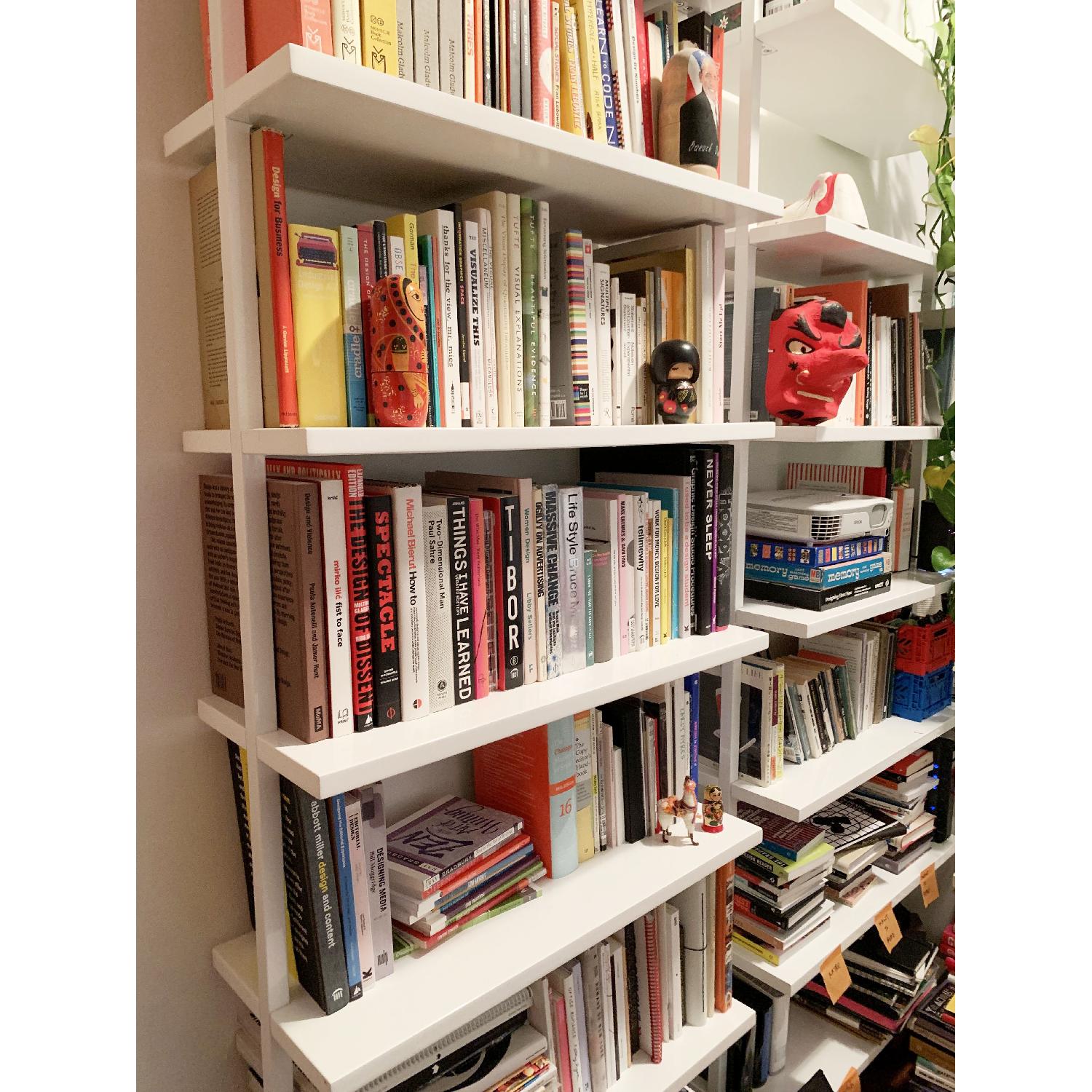 CB2 White Wall-Mounted Bookcase - image-2