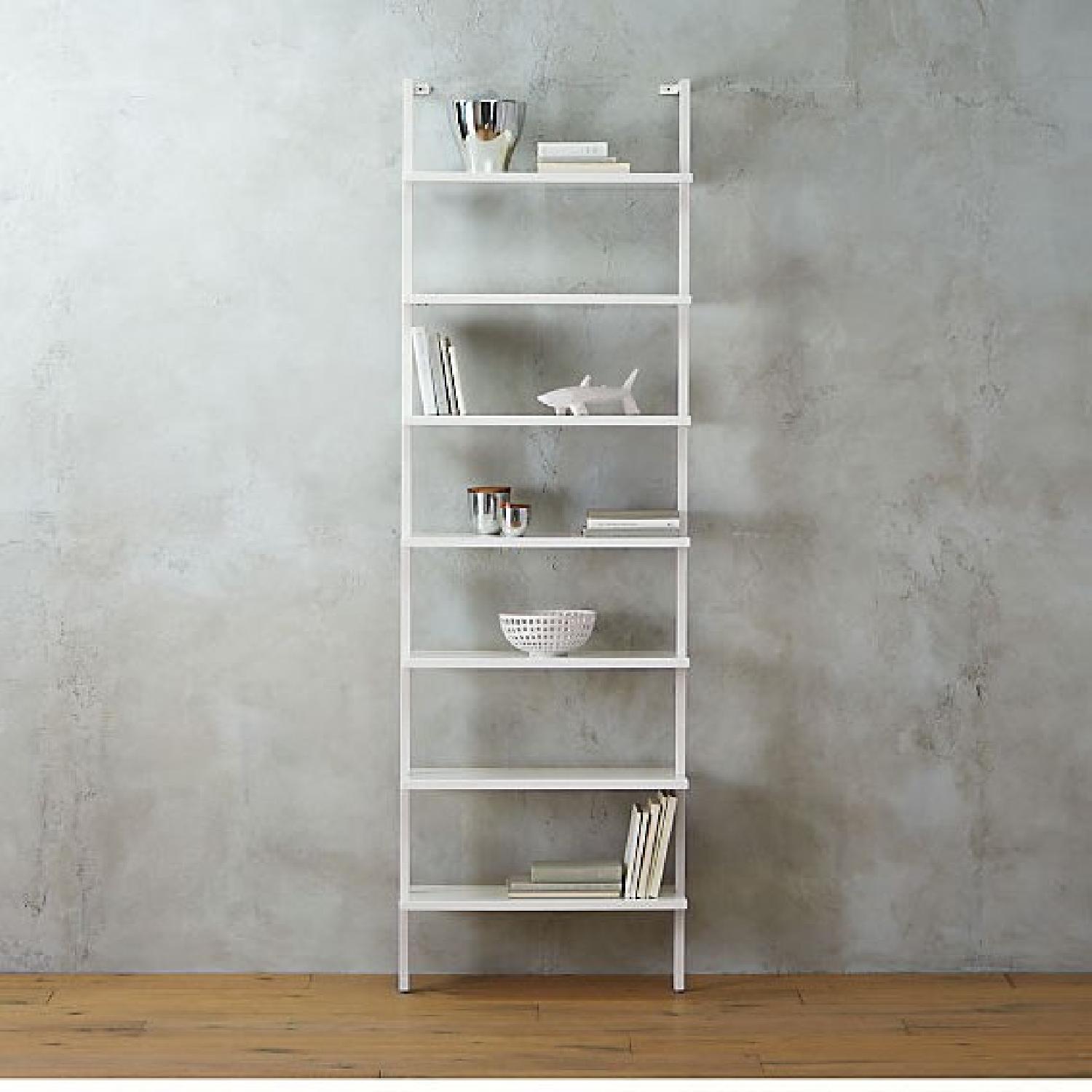 CB2 White Wall-Mounted Bookcase - image-3