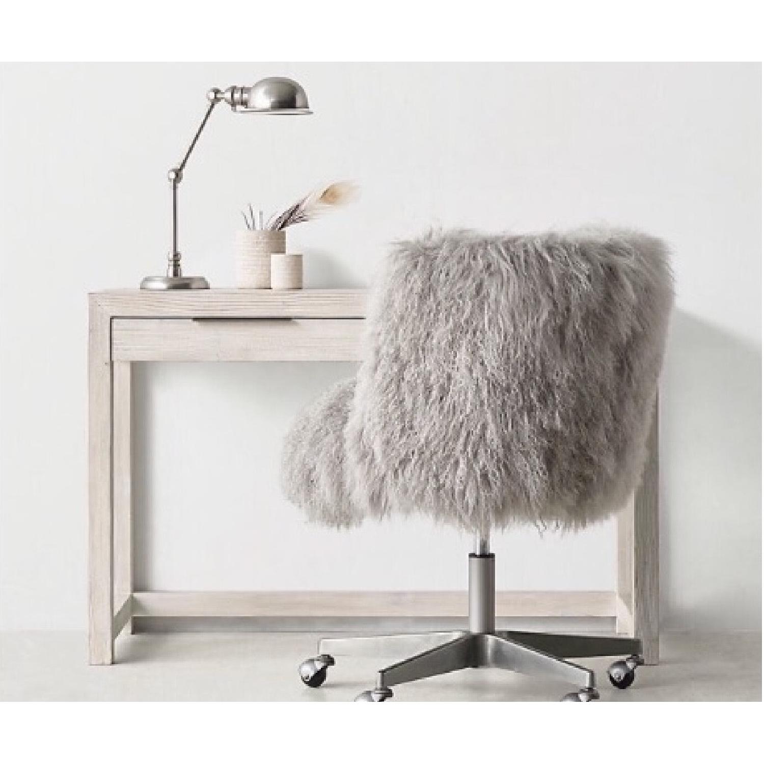 Restoration Hardware Laguna White Wood Desk AptDeco