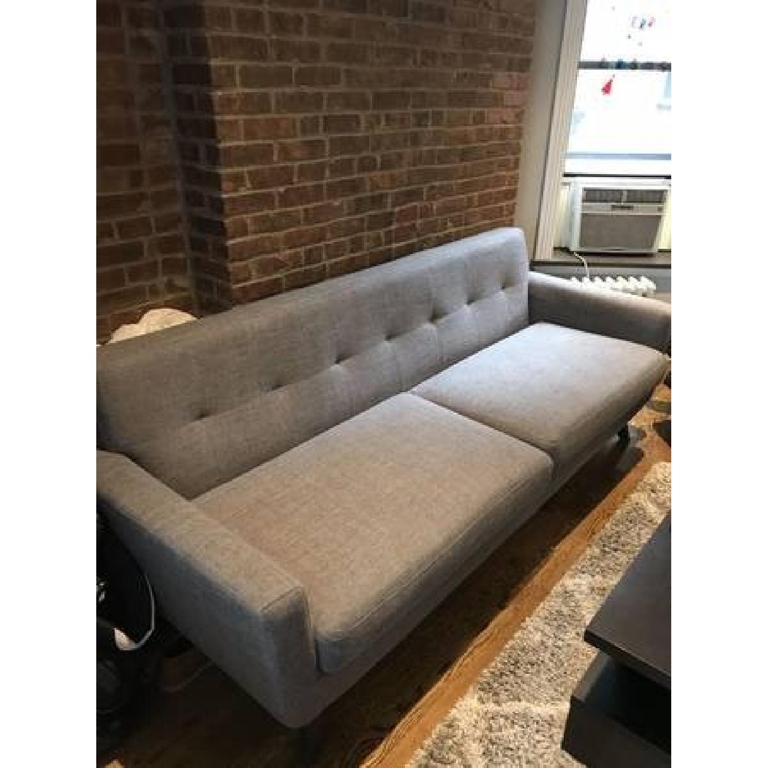 Langley Street Johnston Modern Grey Tufted Sofa - image-1
