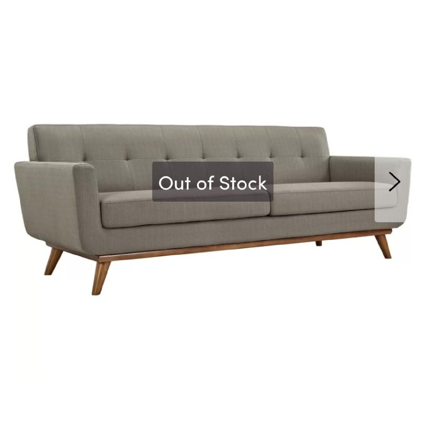 Langley Street Johnston Modern Grey Tufted Sofa - image-2