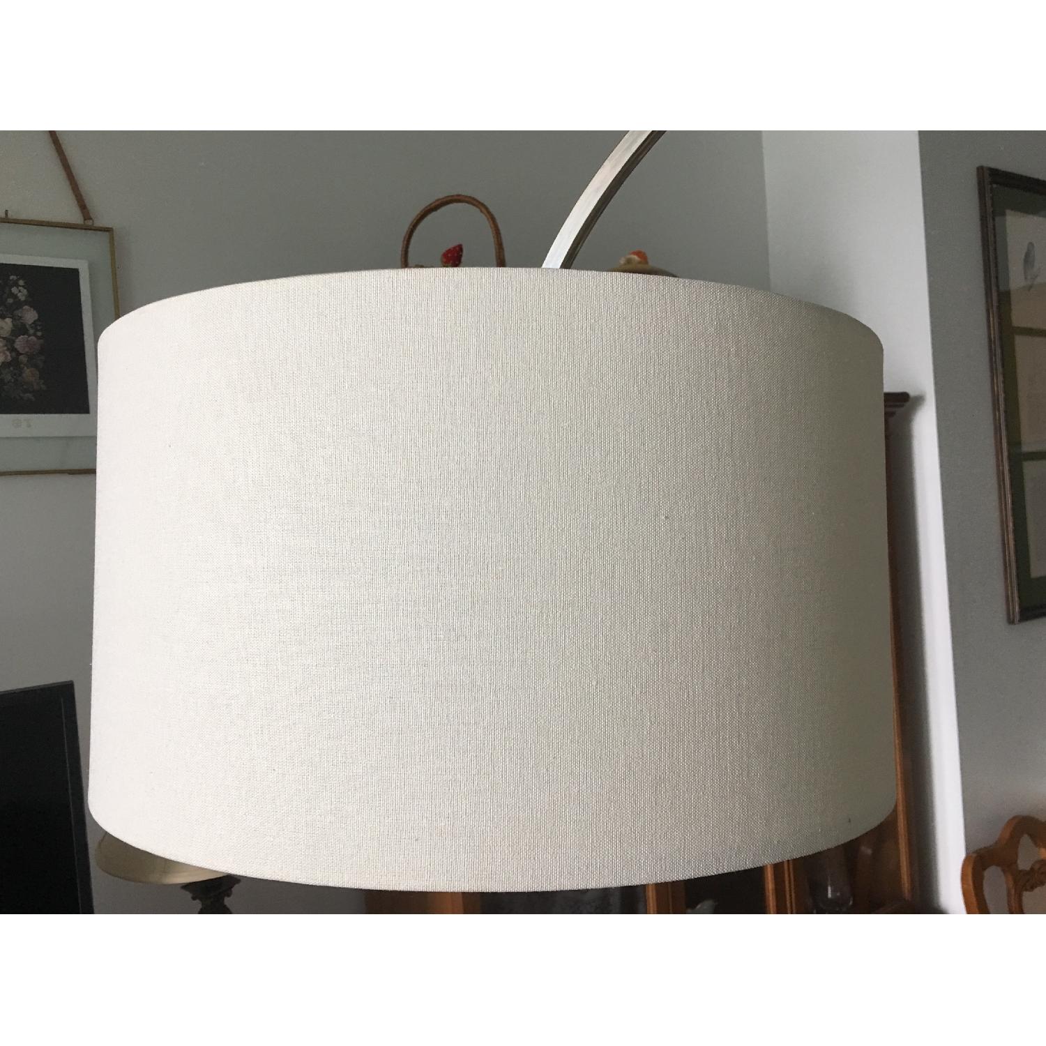 West Elm Overarching Linen Shade Floor Lamp - image-3