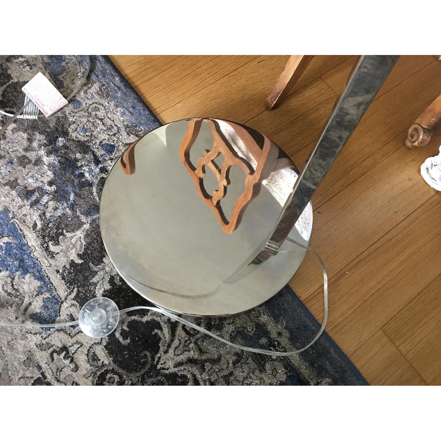 West Elm Overarching Linen Shade Floor Lamp - image-4