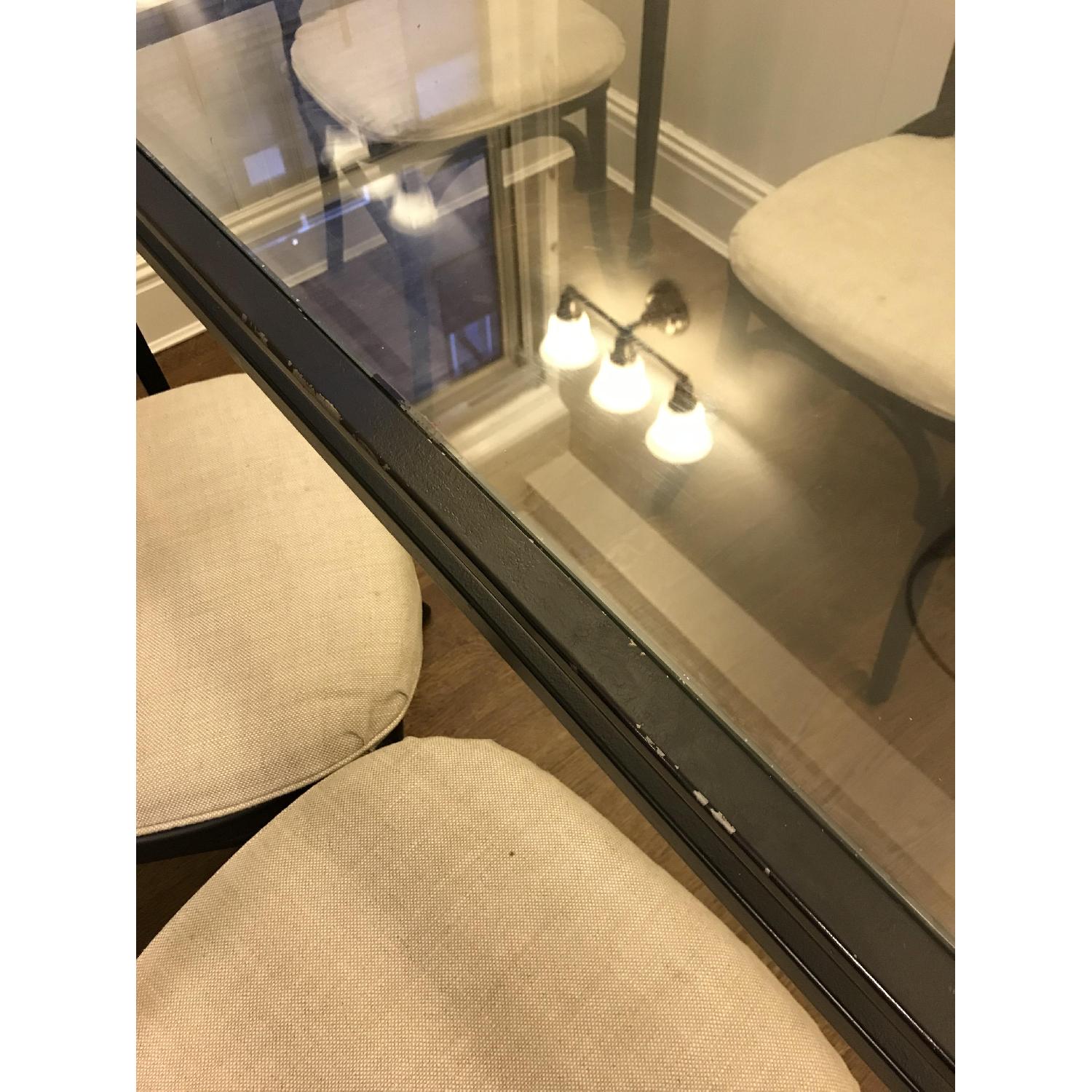 Pottery Barn Tanner Iron & Glass Dining Table AptDeco