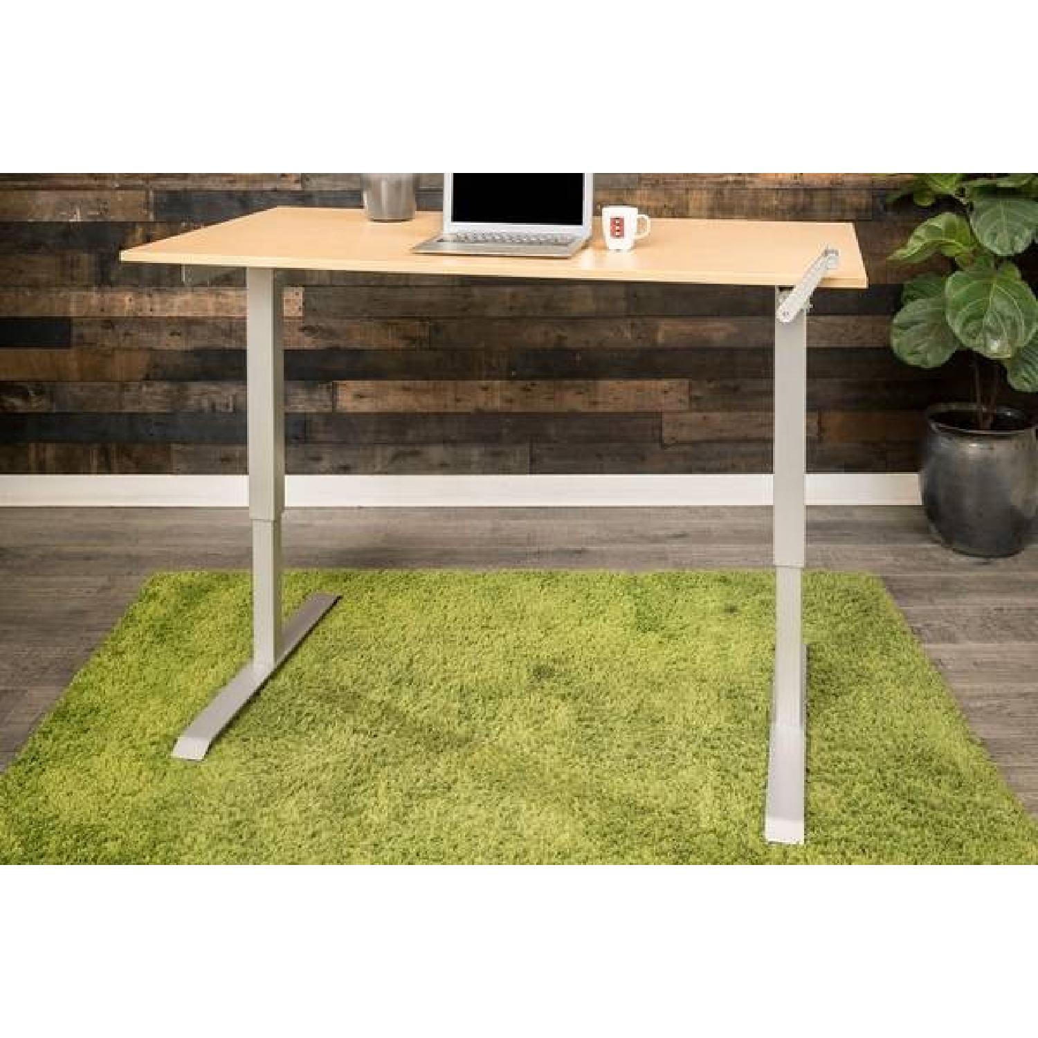 ModTable Hand Crank Standing Desk in White - image-1