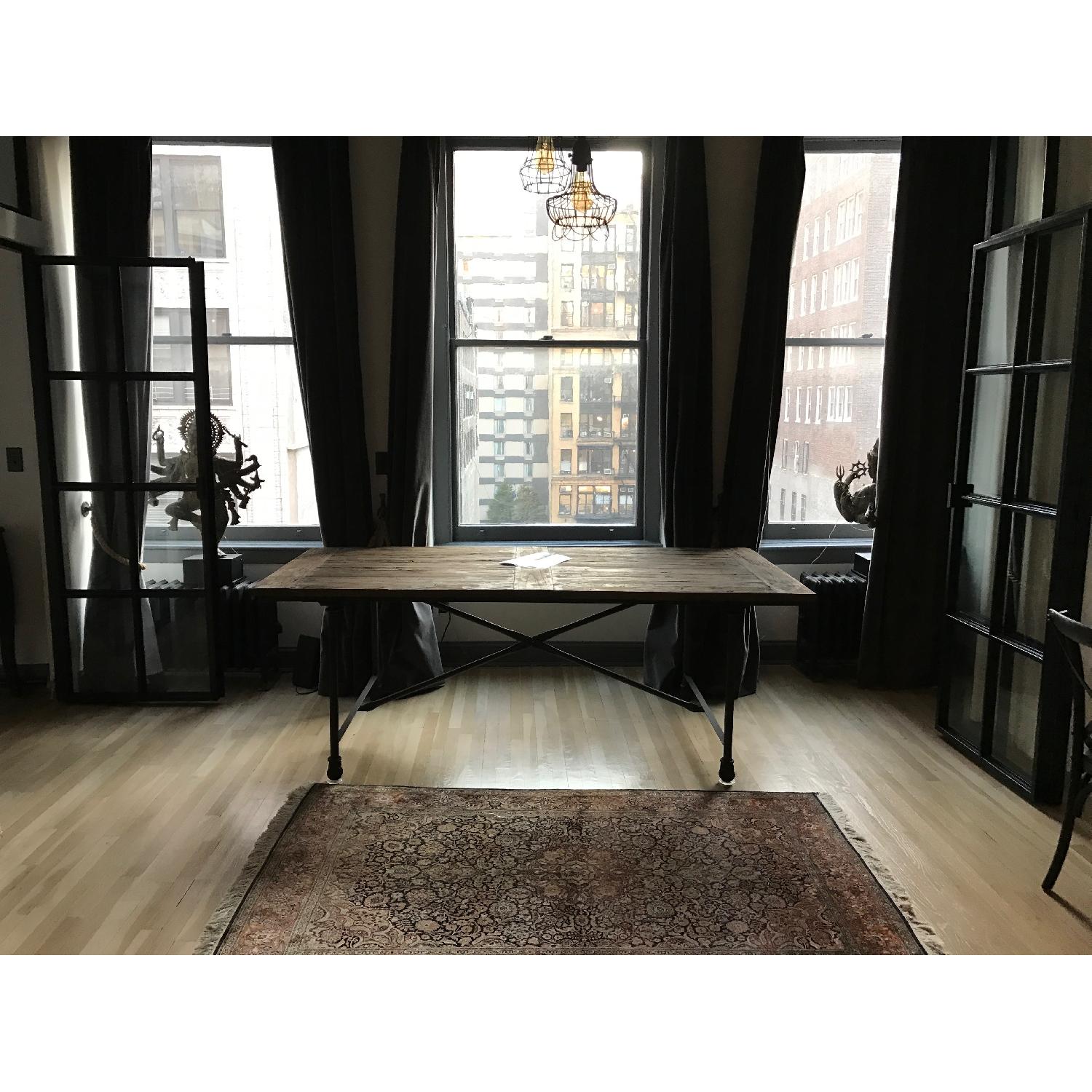 Restoration Hardware Flatiron Table in Reclaimed Natural Elm AptDeco