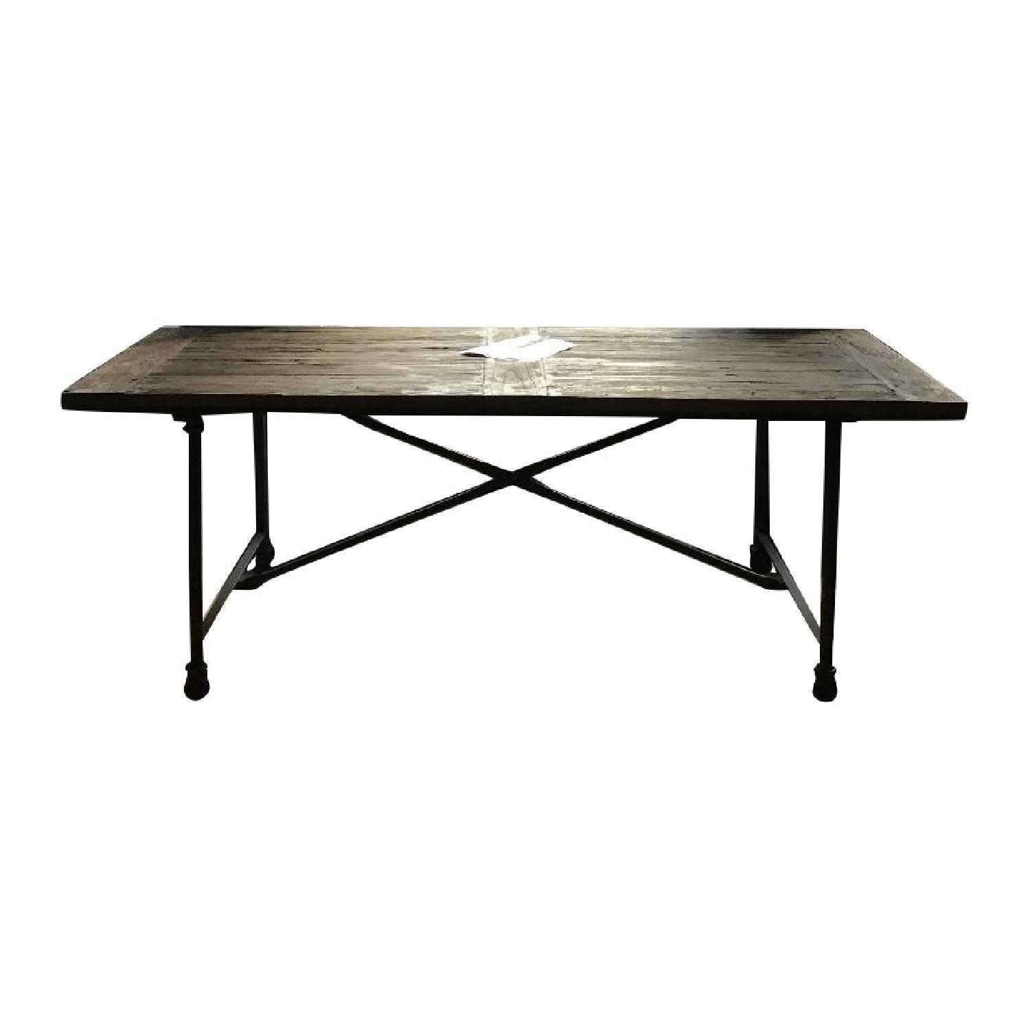 Restoration Hardware Flatiron Table in Reclaimed Natural Elm AptDeco