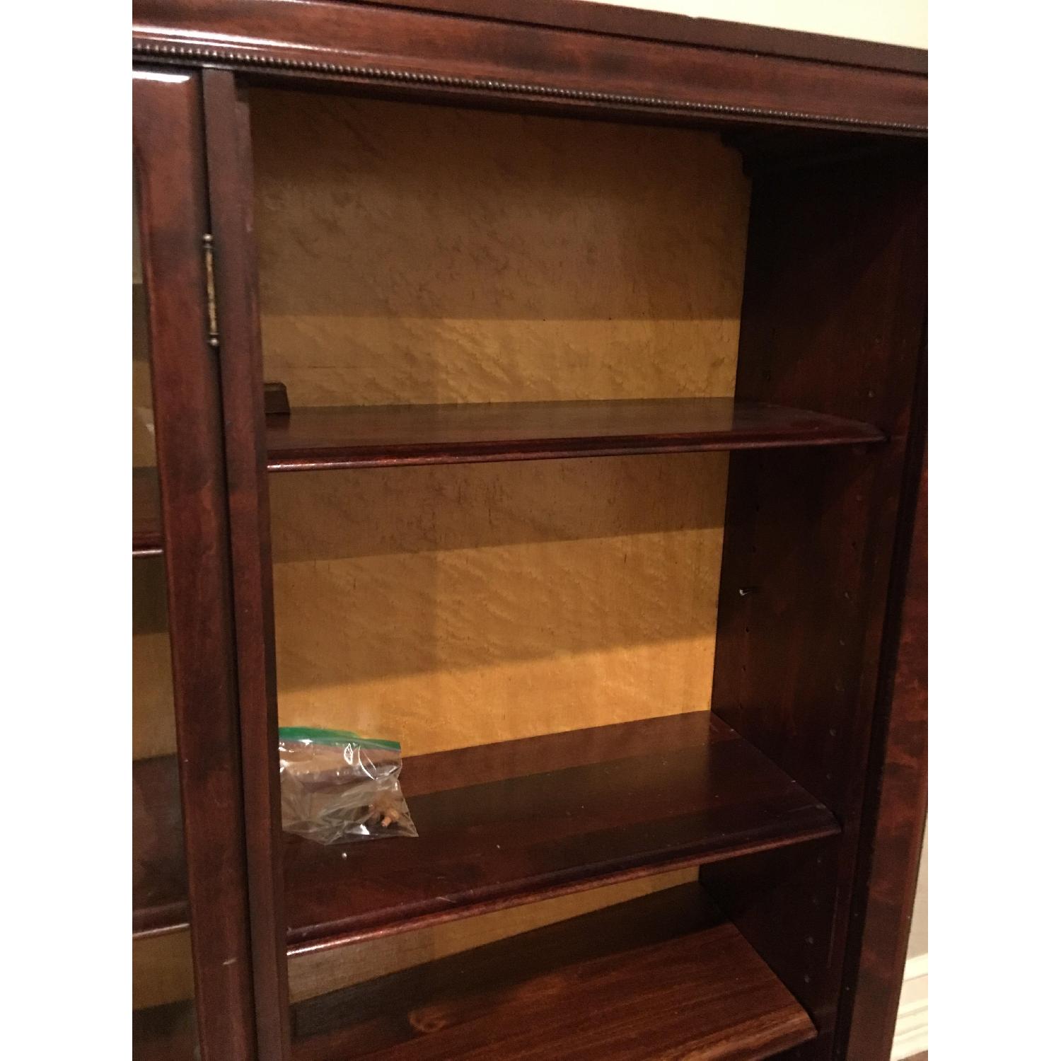 Antique Mahogany Glass-Front Bookcase/Cabinet - image-6