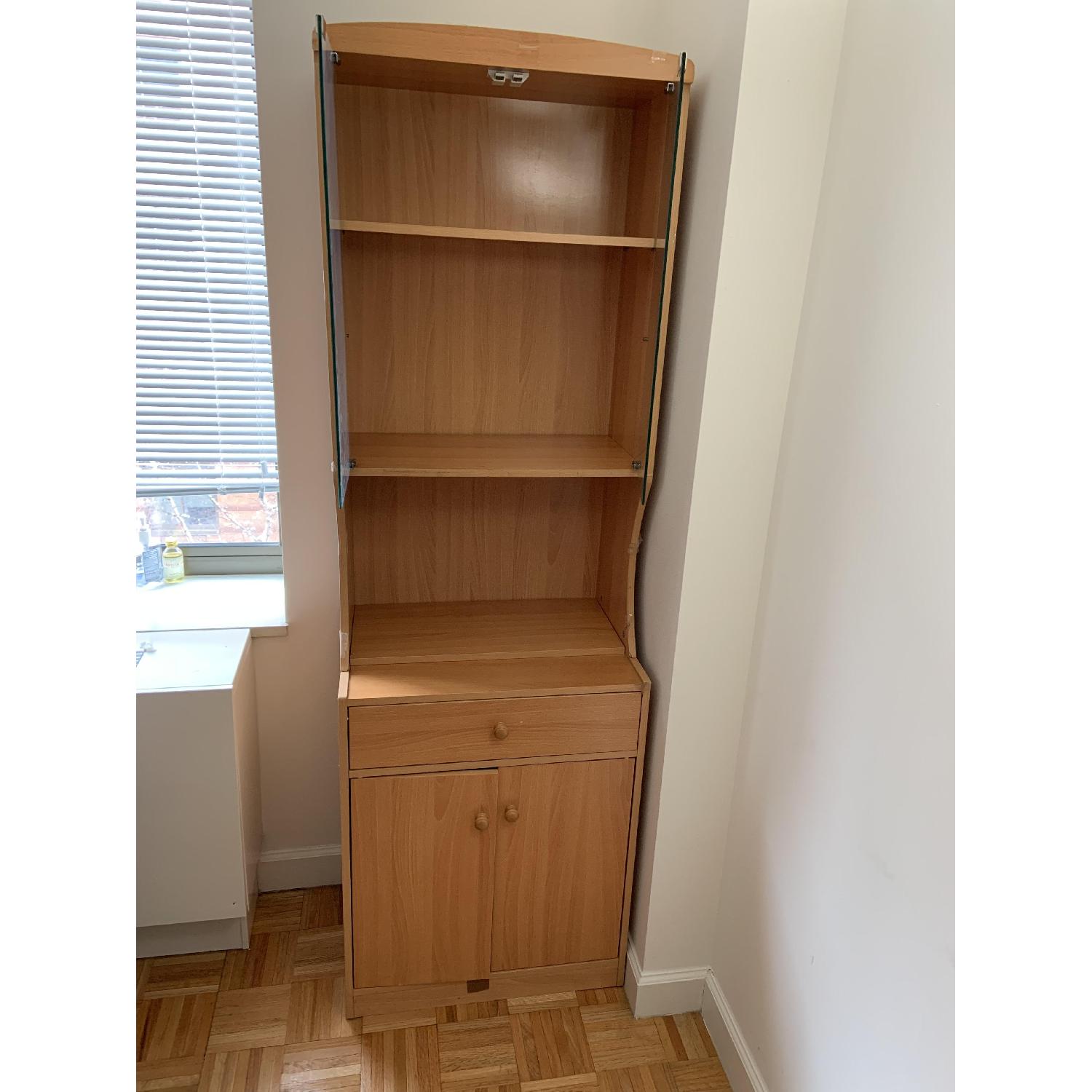 Wood & Glass Storage Unit - image-3