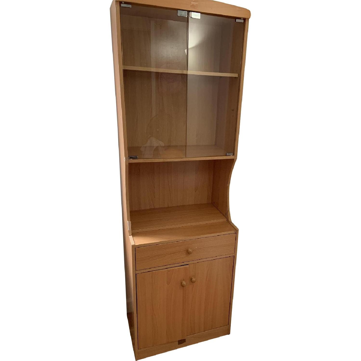 Wood & Glass Storage Unit - image-0