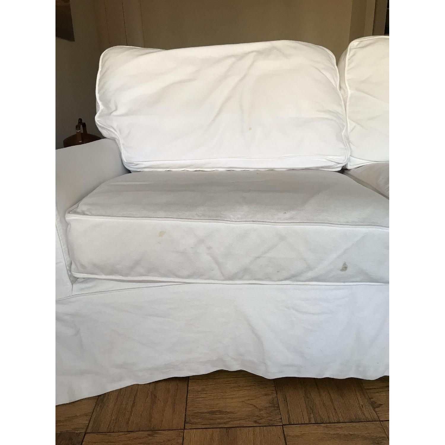 Crate & Barrel Slipcovered Queen Sleeper Sofa - image-1