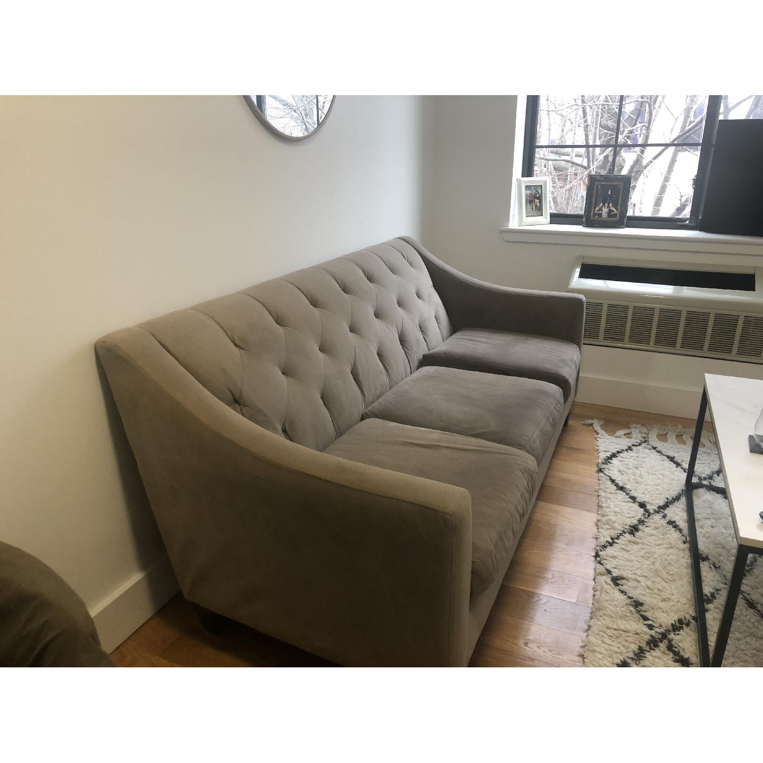 Macy's Chloe Grey Tufted Sofa - image-1