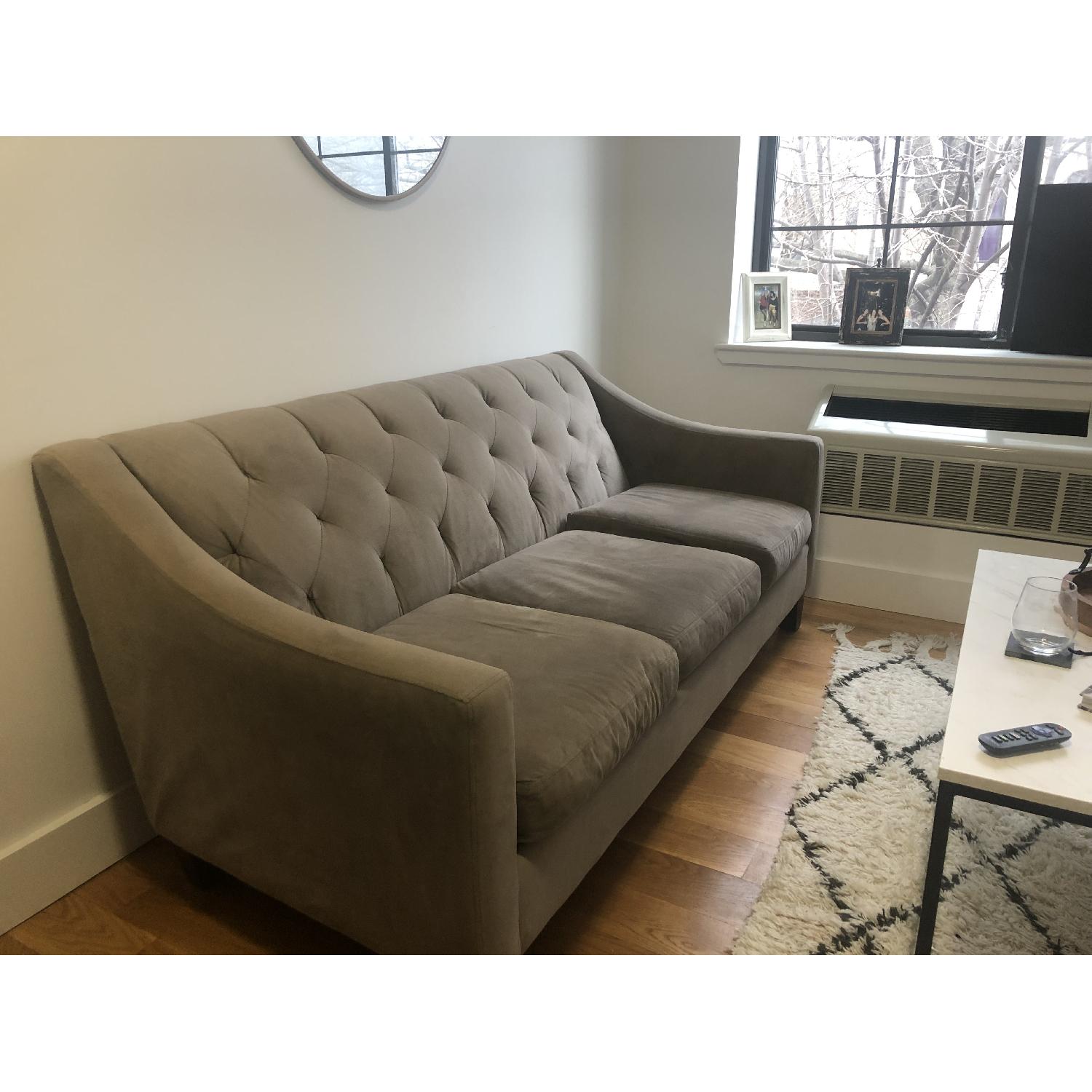 Macy's Chloe Grey Tufted Sofa - image-2