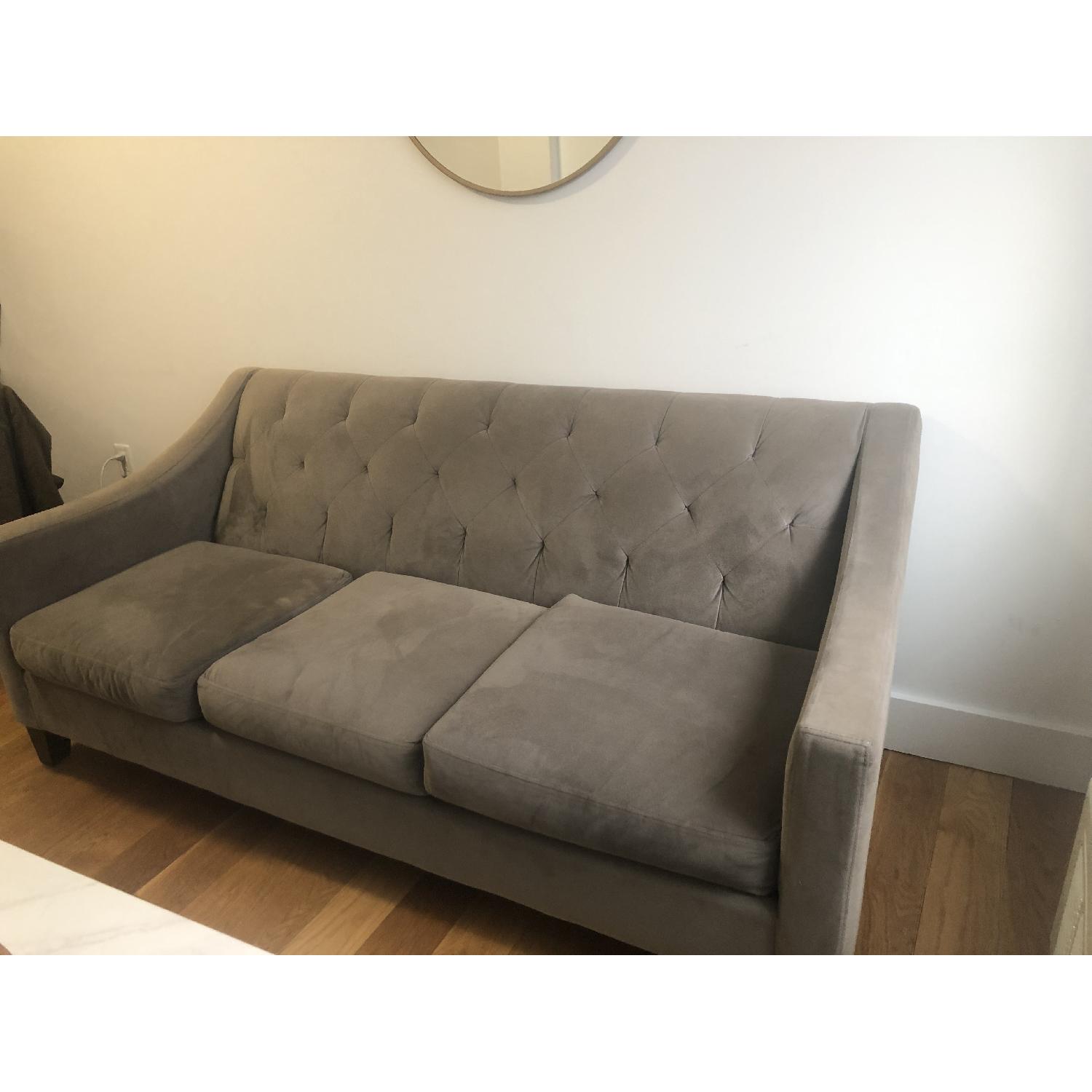 Macy's Chloe Grey Tufted Sofa - image-4