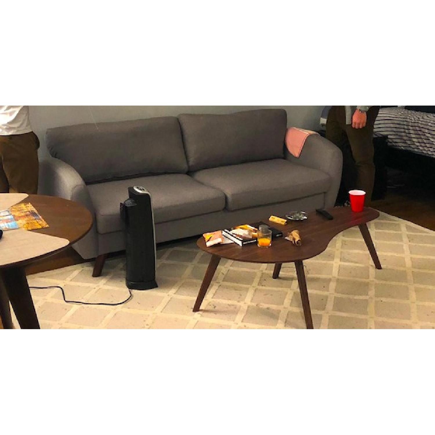 Grey Linen Sofa - image-2