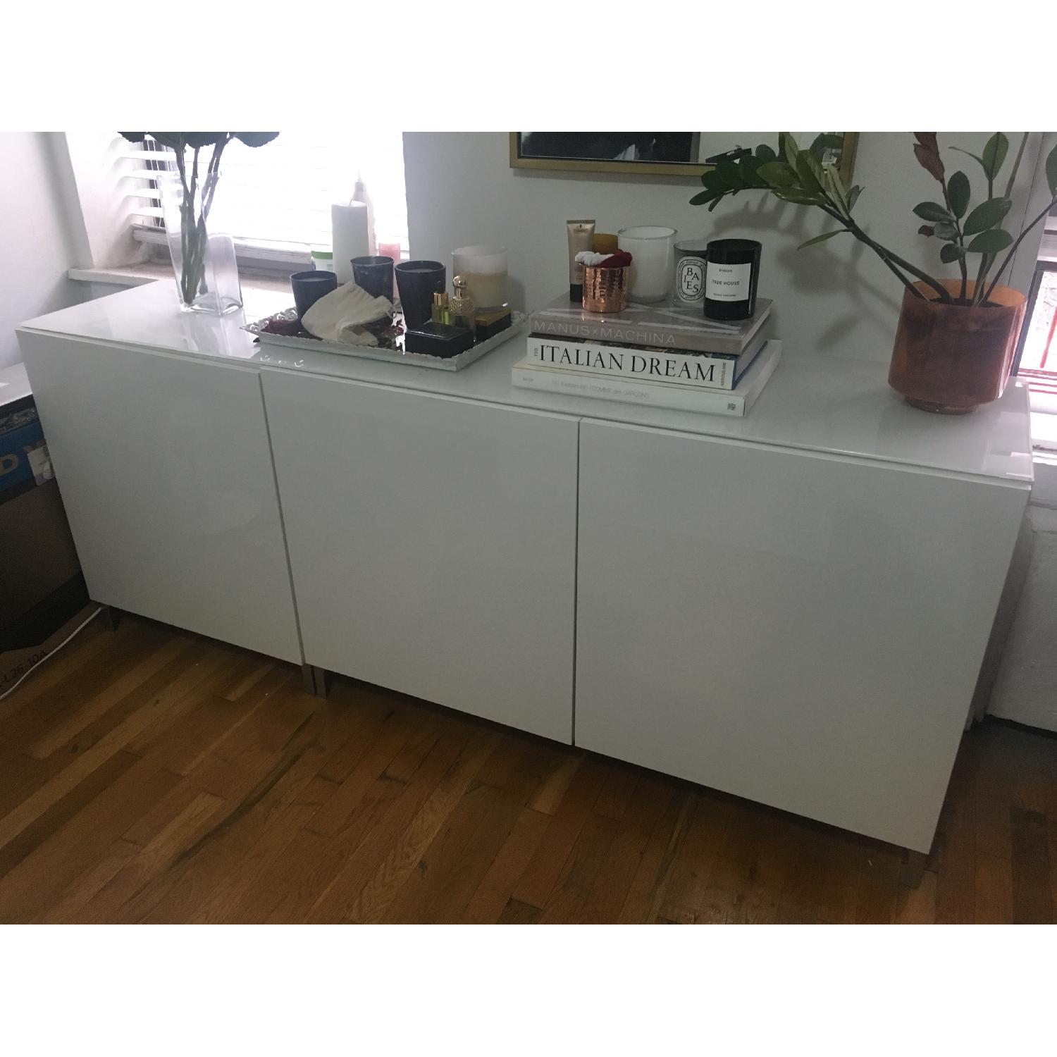 Ikea Besta Glass Top Storage Unit - image-1