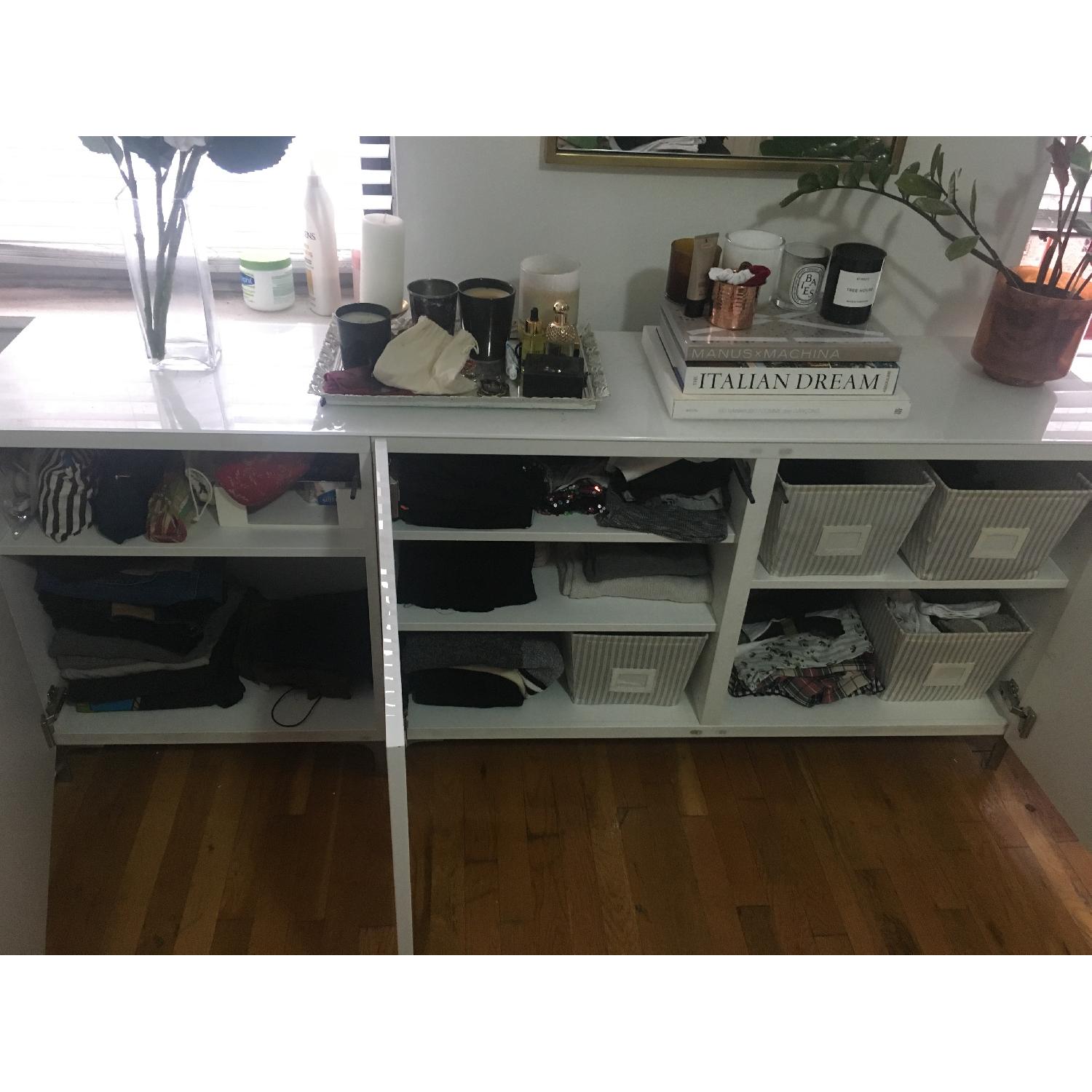 Ikea Besta Glass Top Storage Unit - image-3