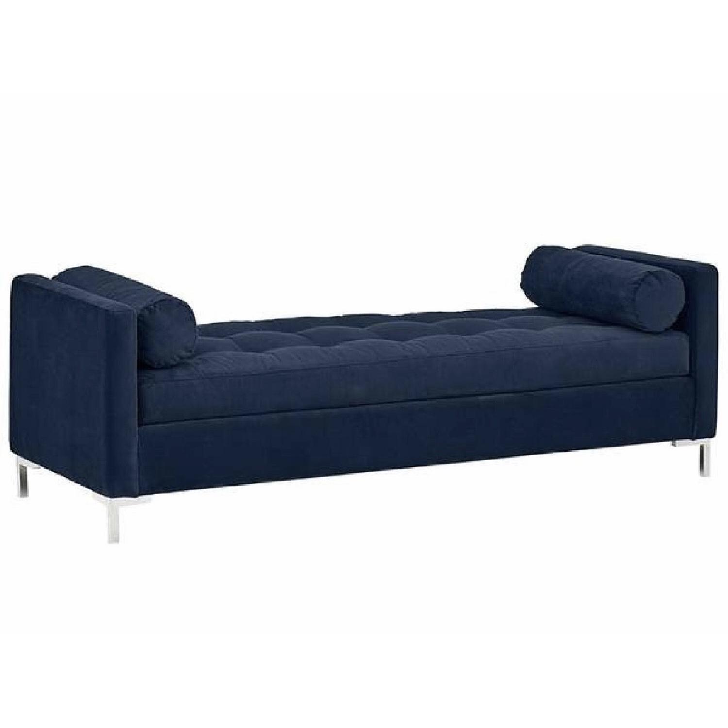 Rivet Uptown Mid-Century Velvet Tufted Daybed Sofa - image-0