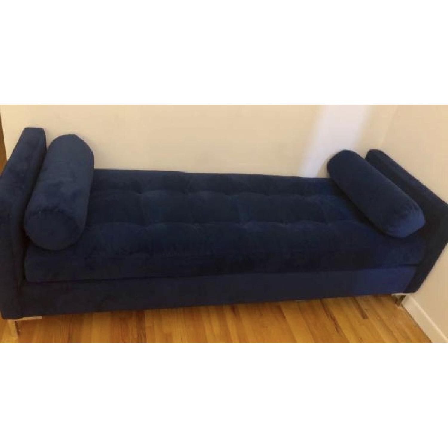 Rivet Uptown Mid-Century Velvet Tufted Daybed Sofa - image-2
