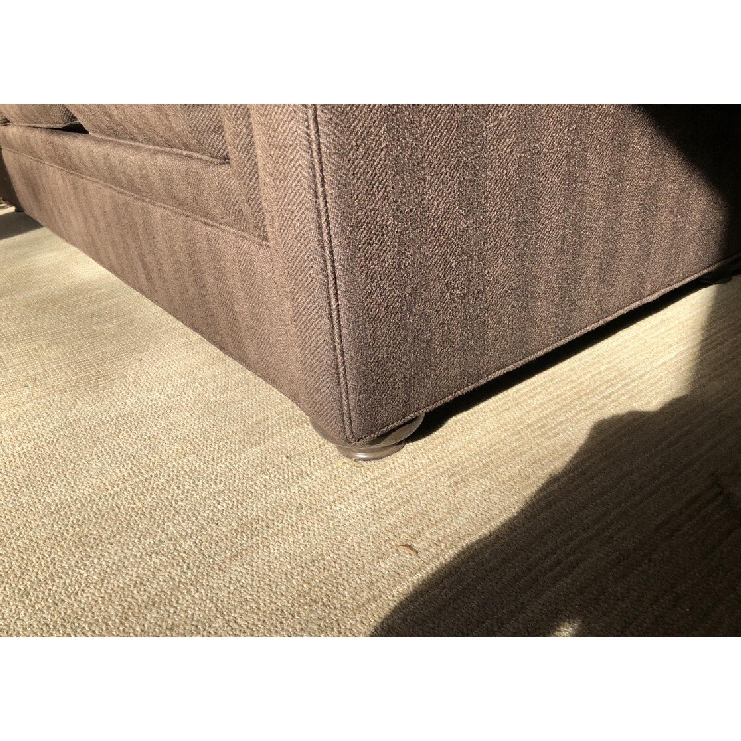 Ethan Allen Brown Chenille Sofa - image-4