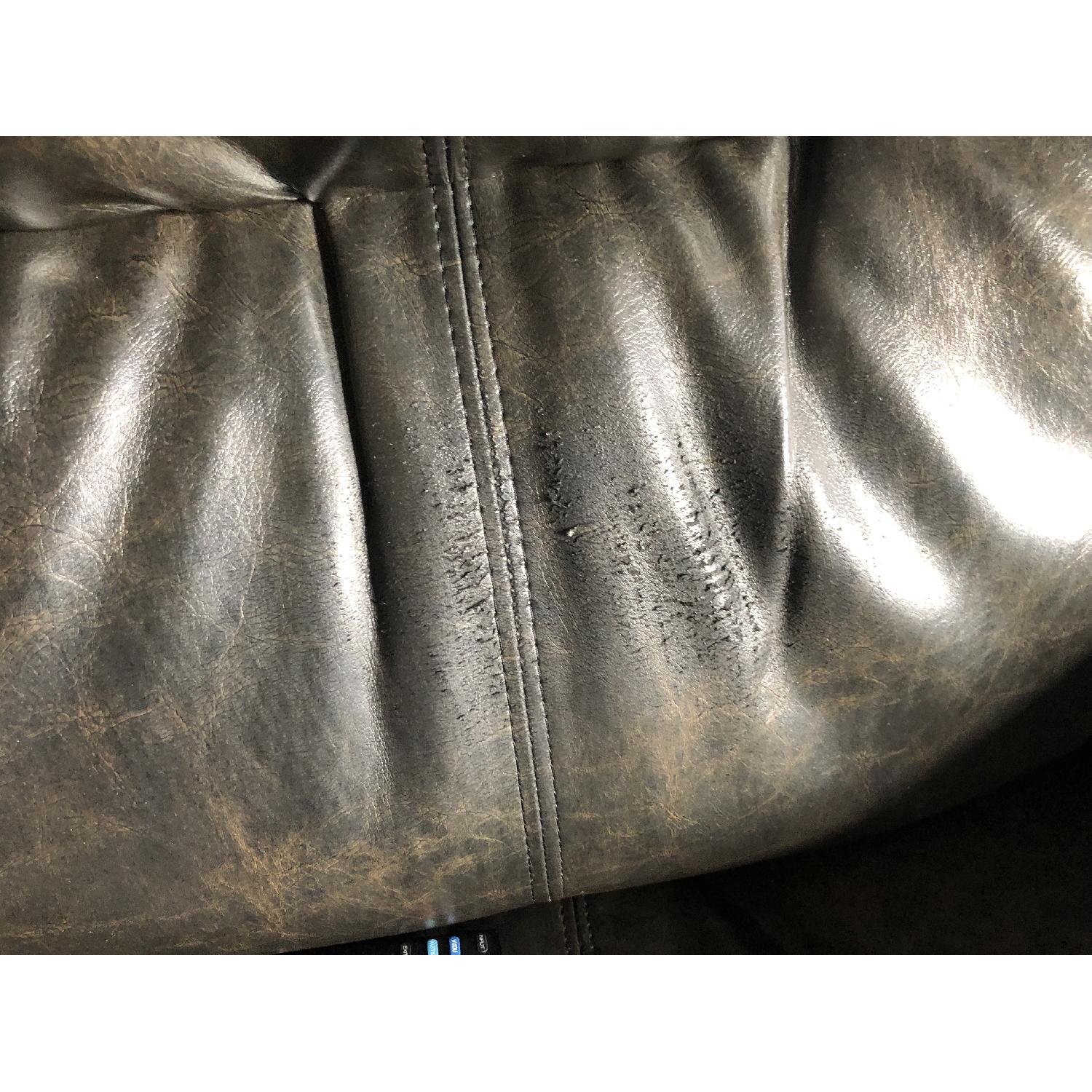 La-Z-Boy Custom Leather Recliner Sofa w/ Light Up Cup Holder - image-3