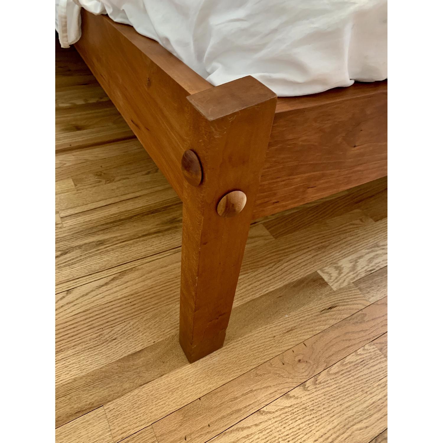 Scott Jordan Cherry Platform Bed w/ Upholstered Headboard - image-5