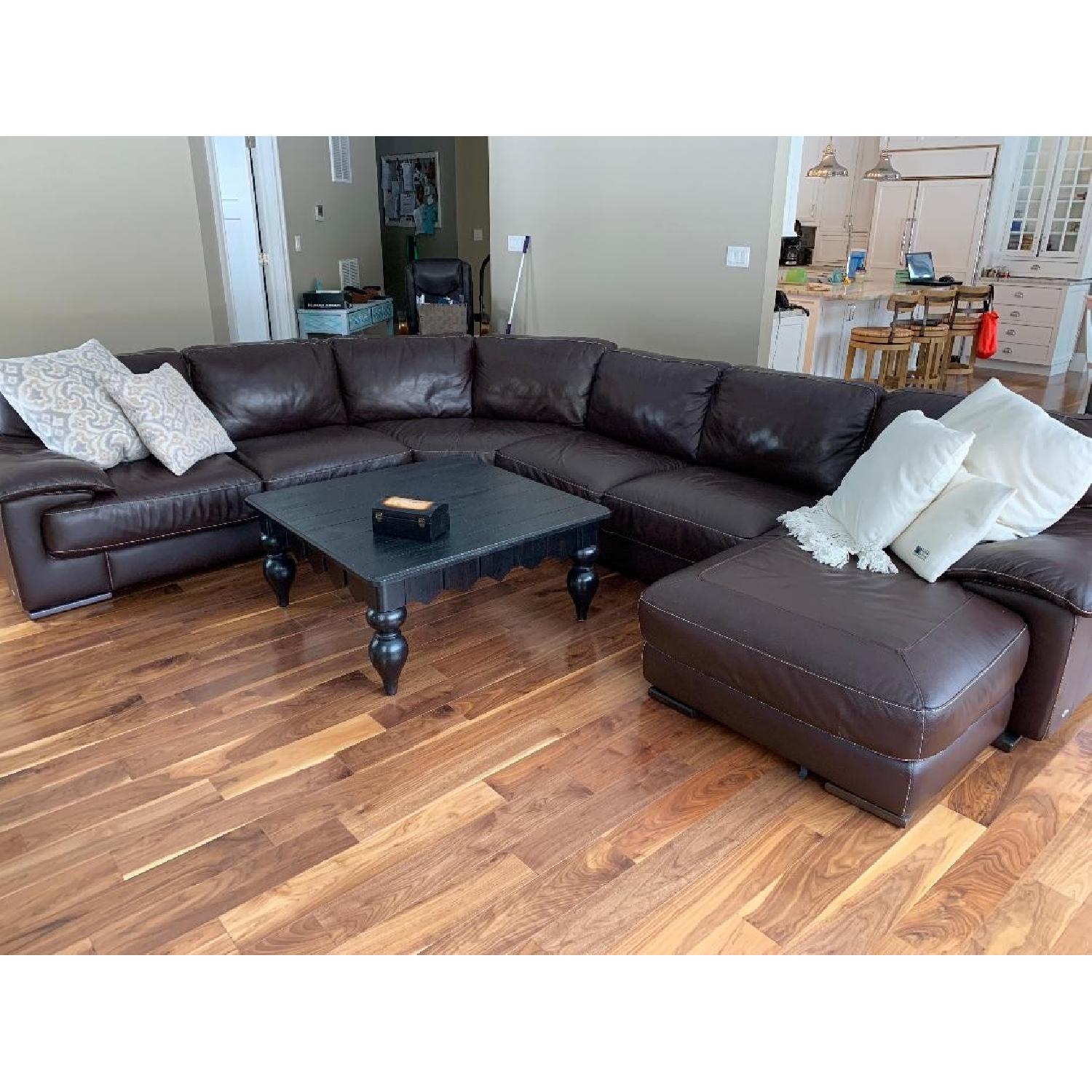 Natuzzi 5-Piece Leather Sectional Sofa - image-1
