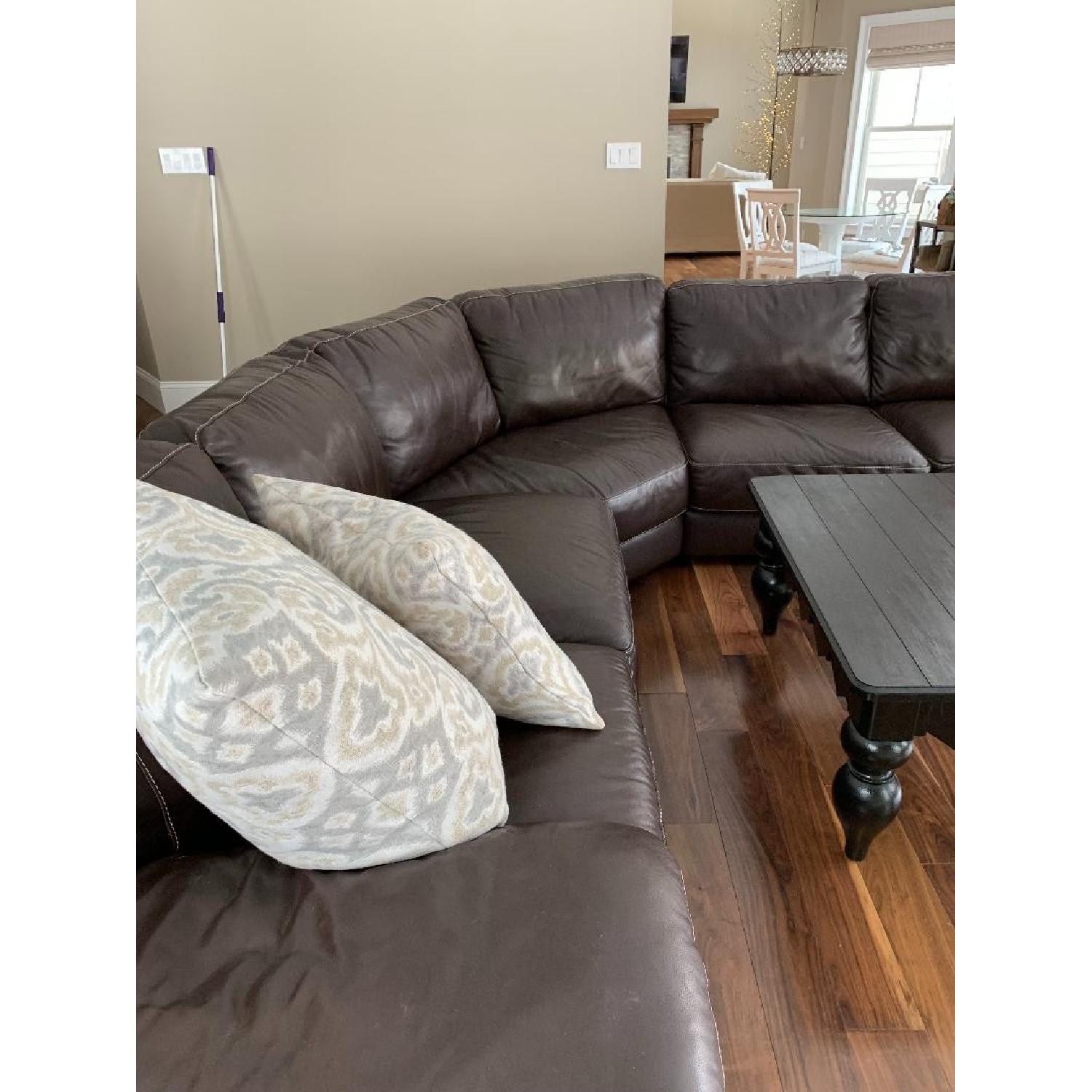 Natuzzi 5Piece Leather Sectional Sofa AptDeco