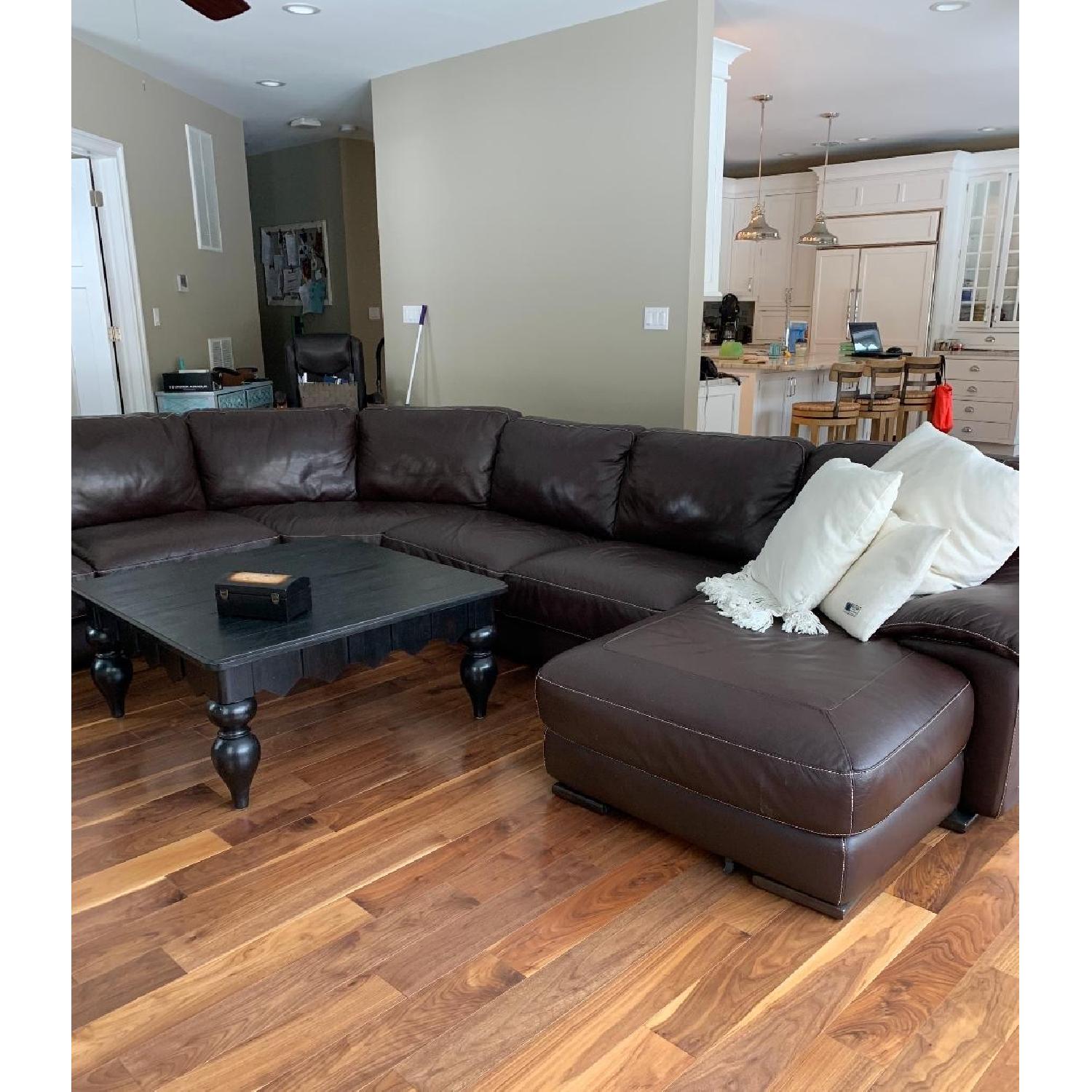 Natuzzi 5-Piece Leather Sectional Sofa - image-6